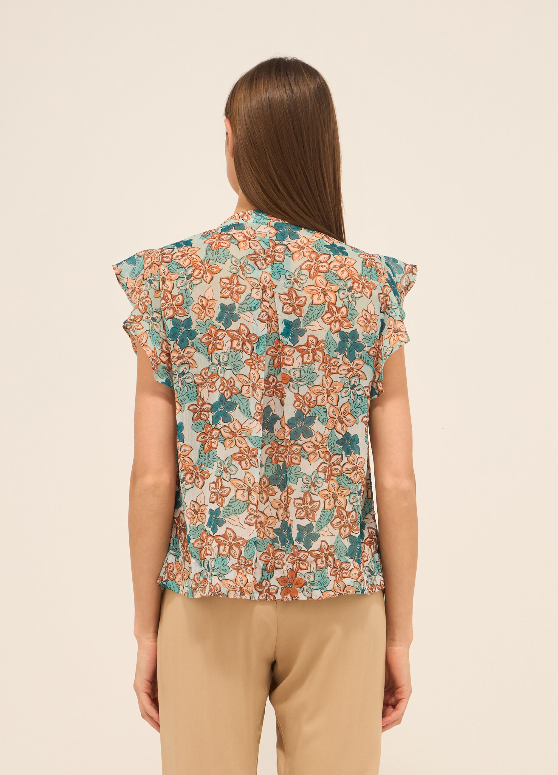 Blusa con stampa donna_1