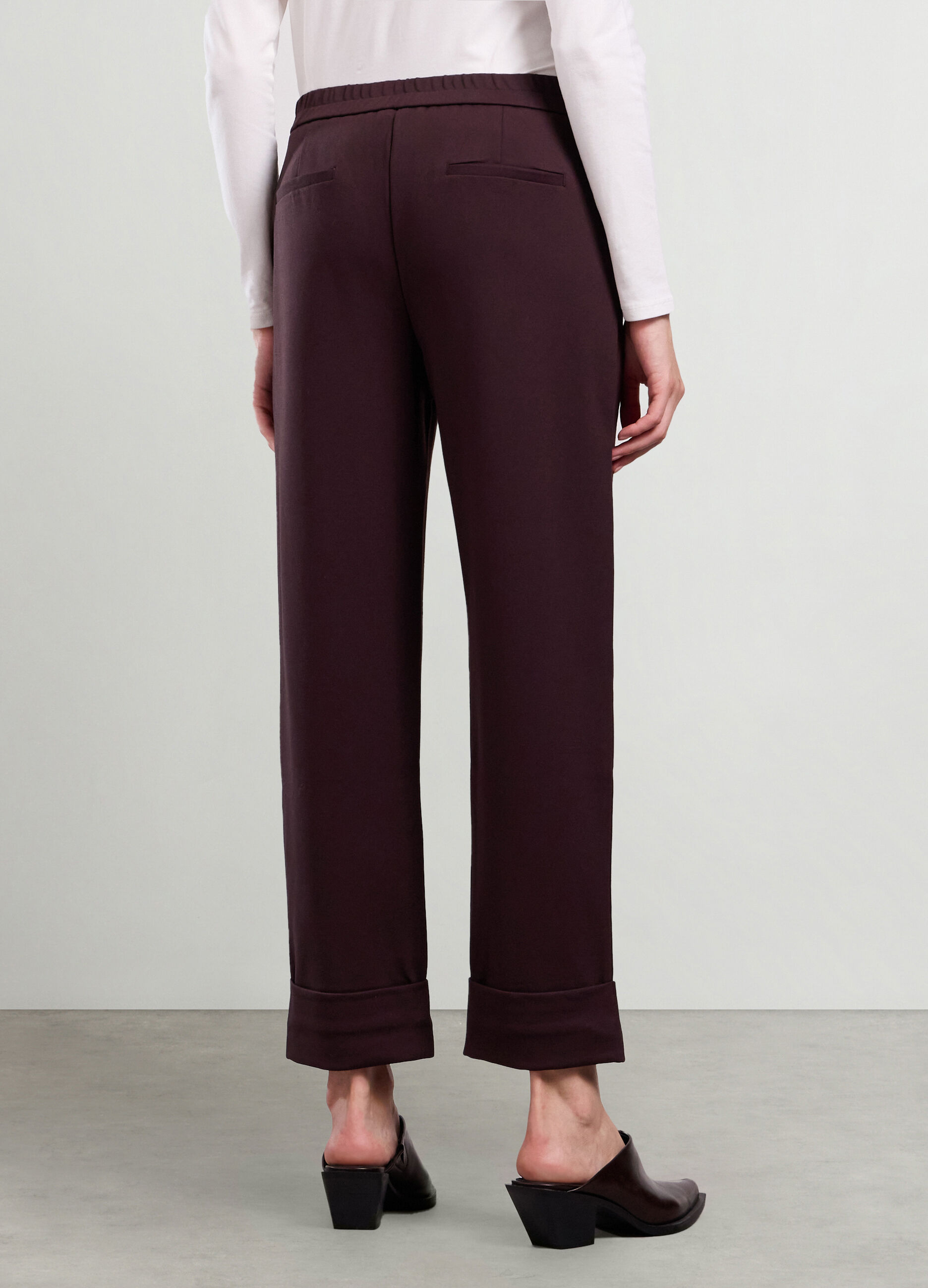 Pantaloni in misto viscosa donna_1