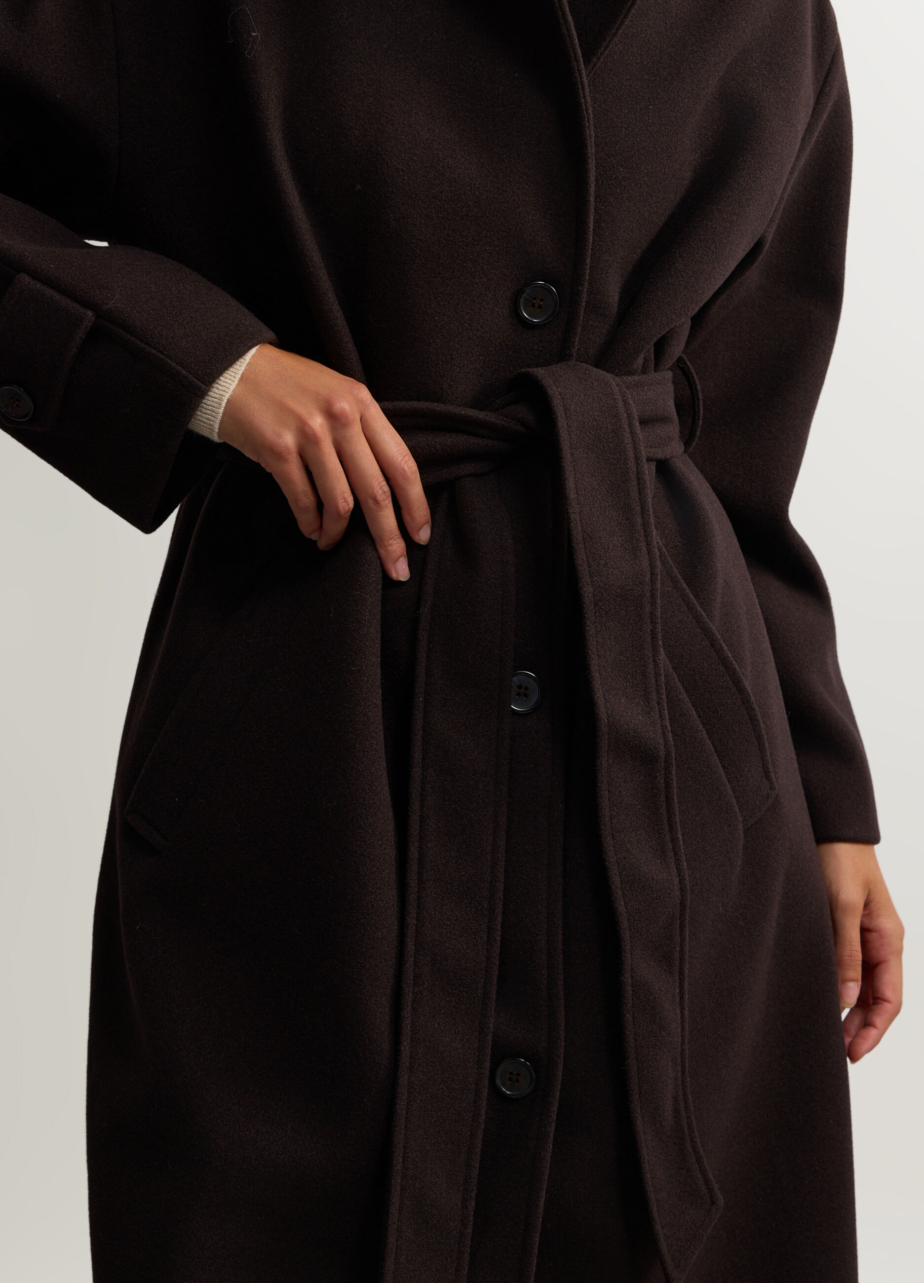 Cappotto lungo con cintura donna_2