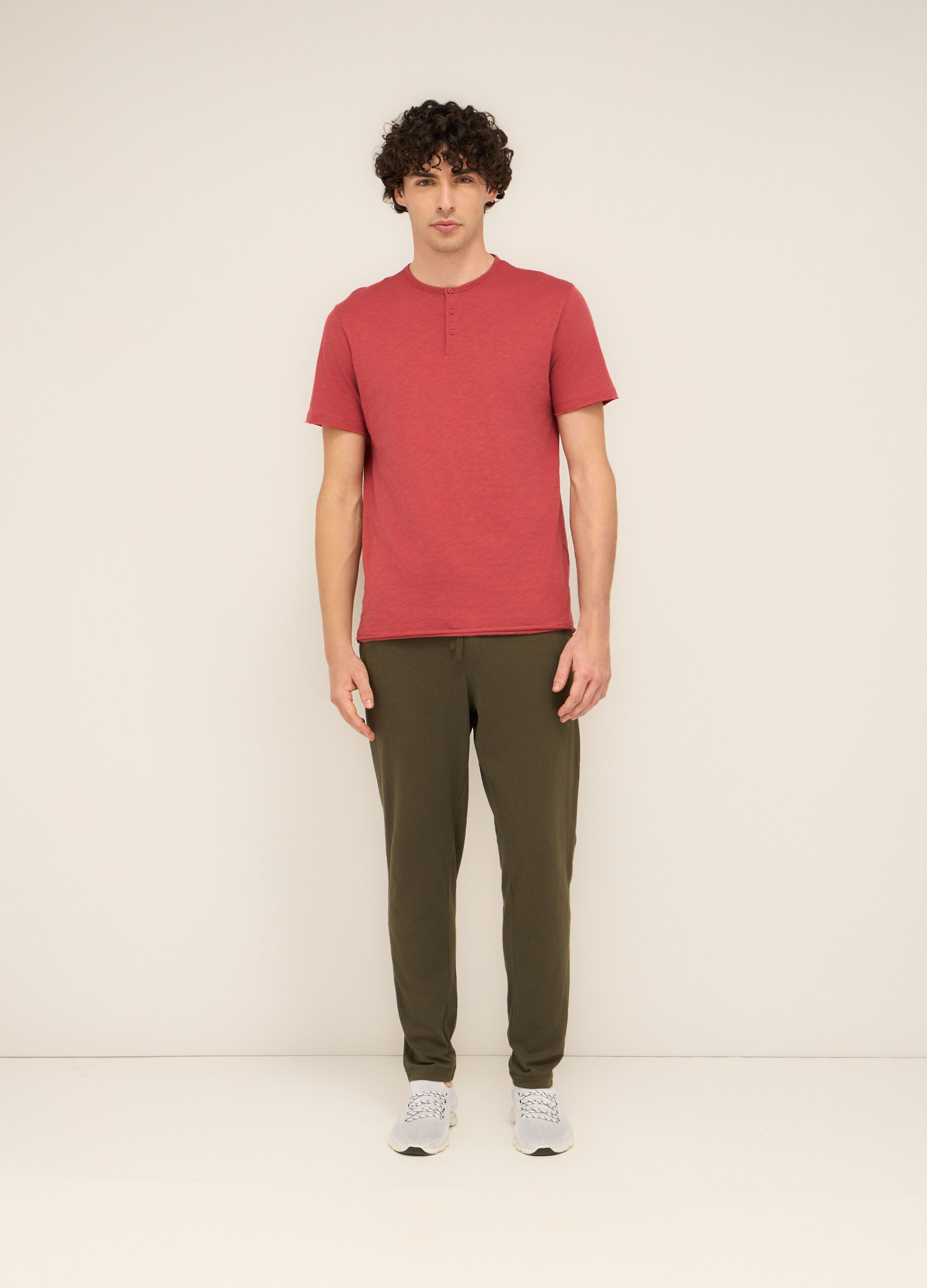 Jogger in cotone mélange uomo_0