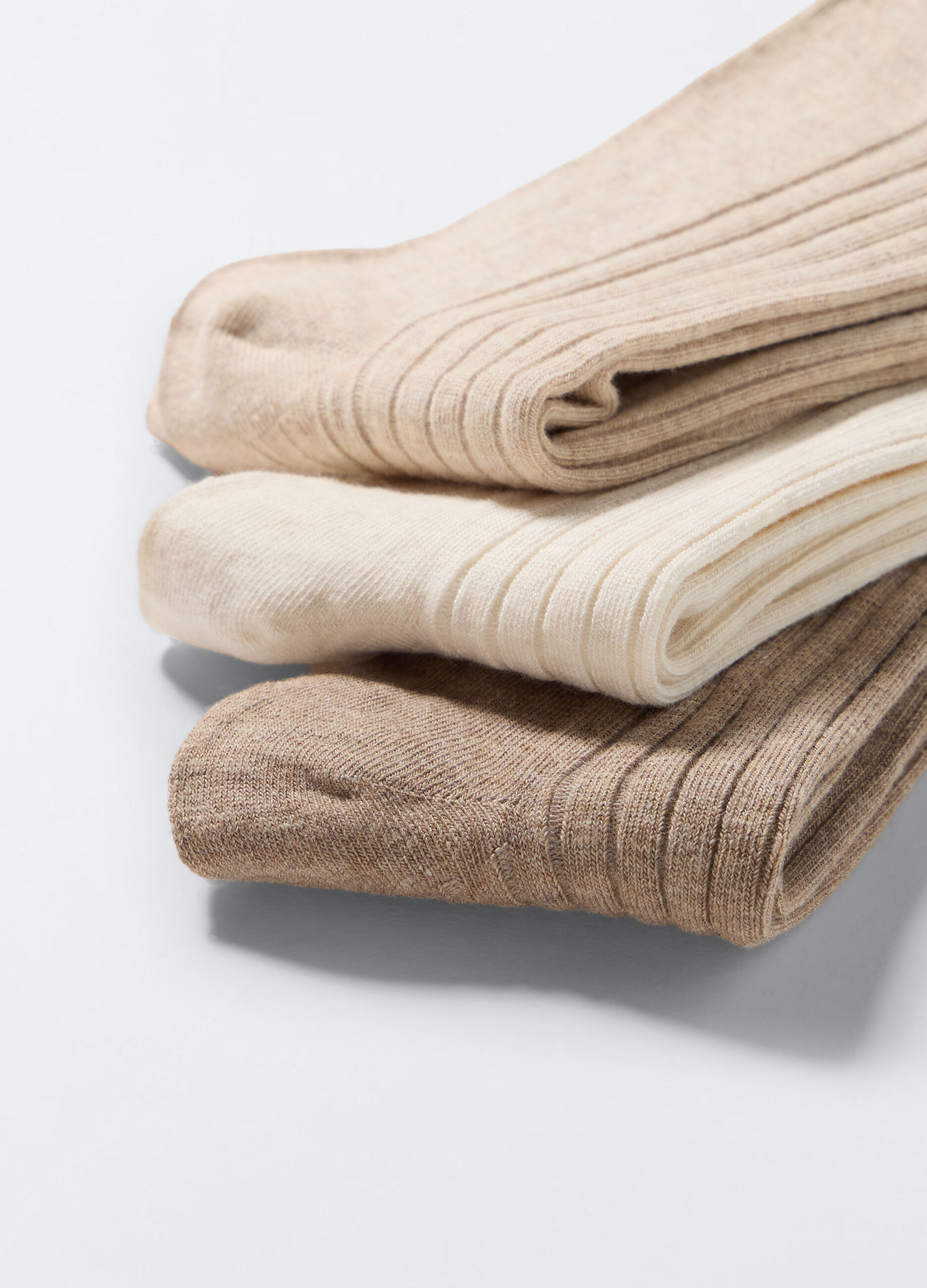 Pack 3 calze in costina misto cotone stretch _1