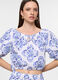 Blusa regular fit in popeline di puro cotone donna_2