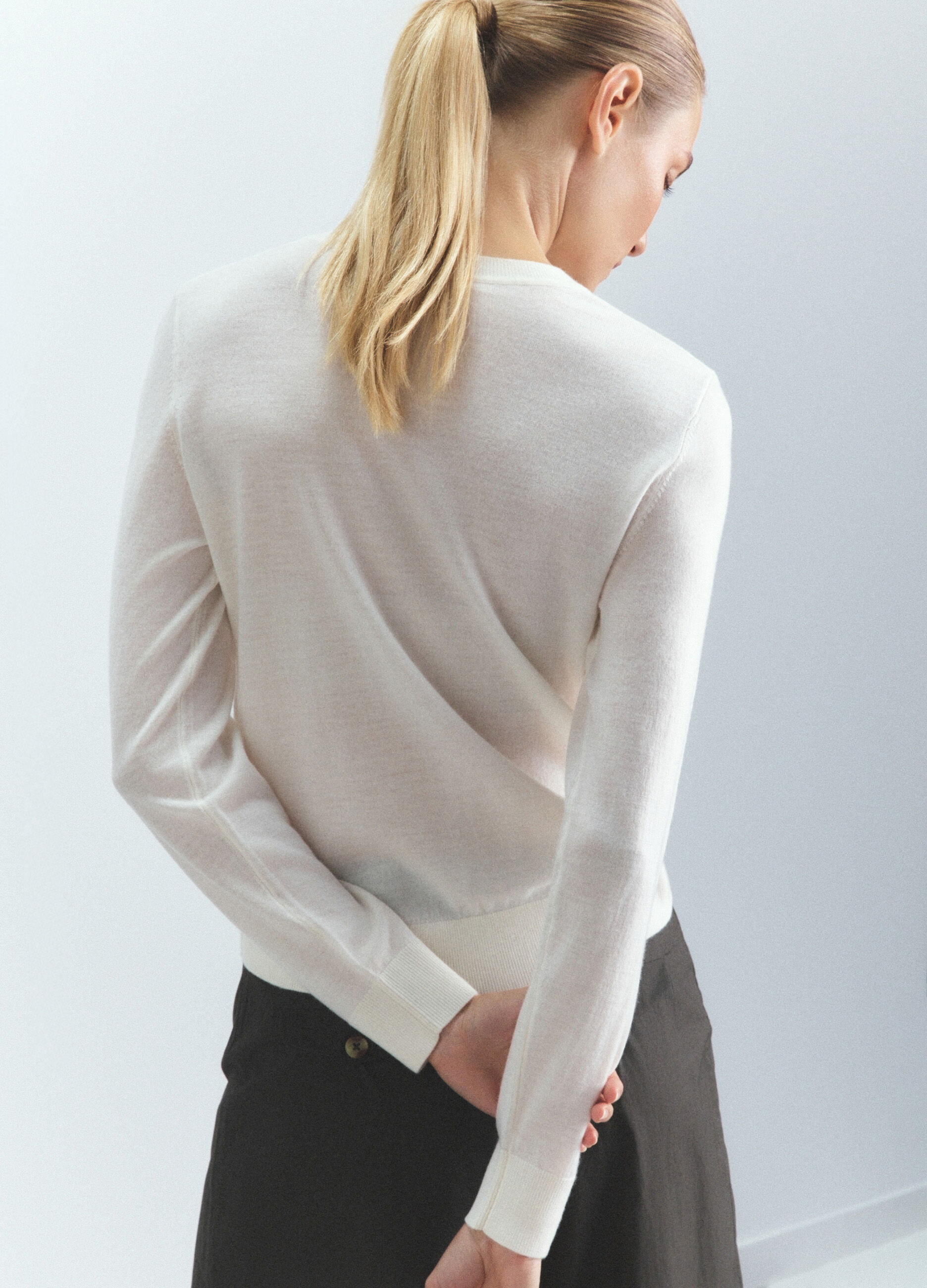 Maglia girocollo rasata donna_3