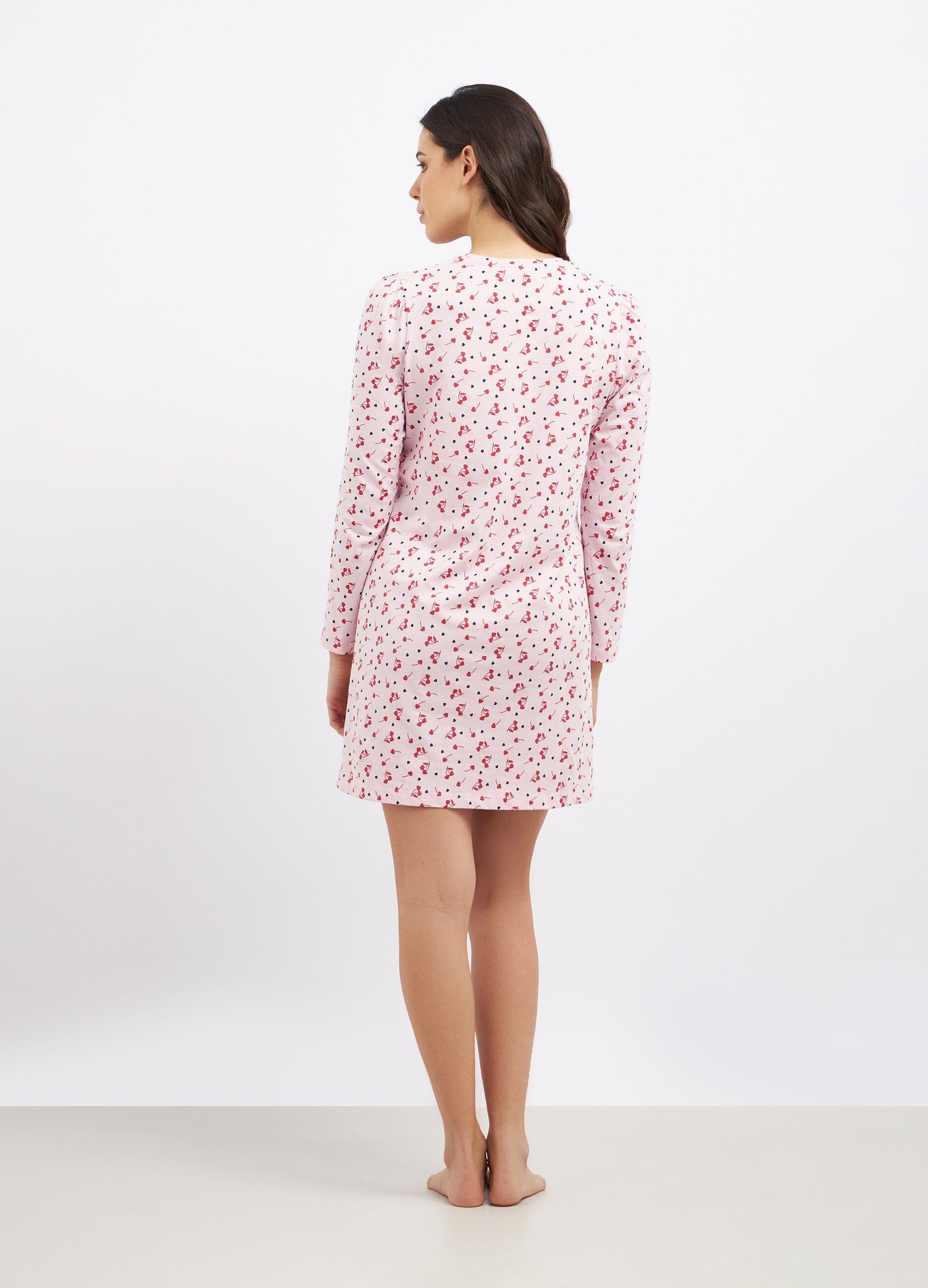 Camicia da notte in puro cotone donna_1