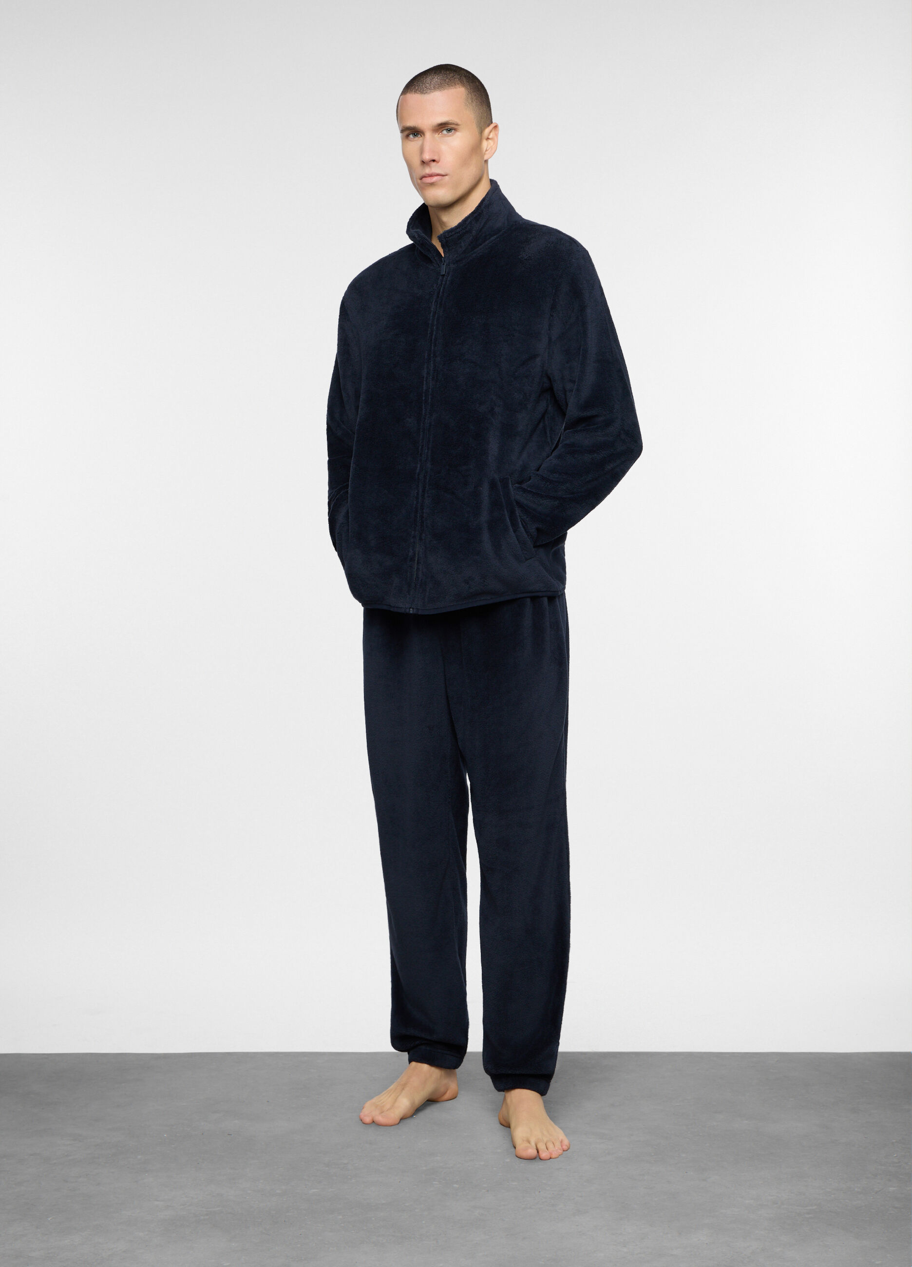 Pantalone del pigiama in pile uomo_0