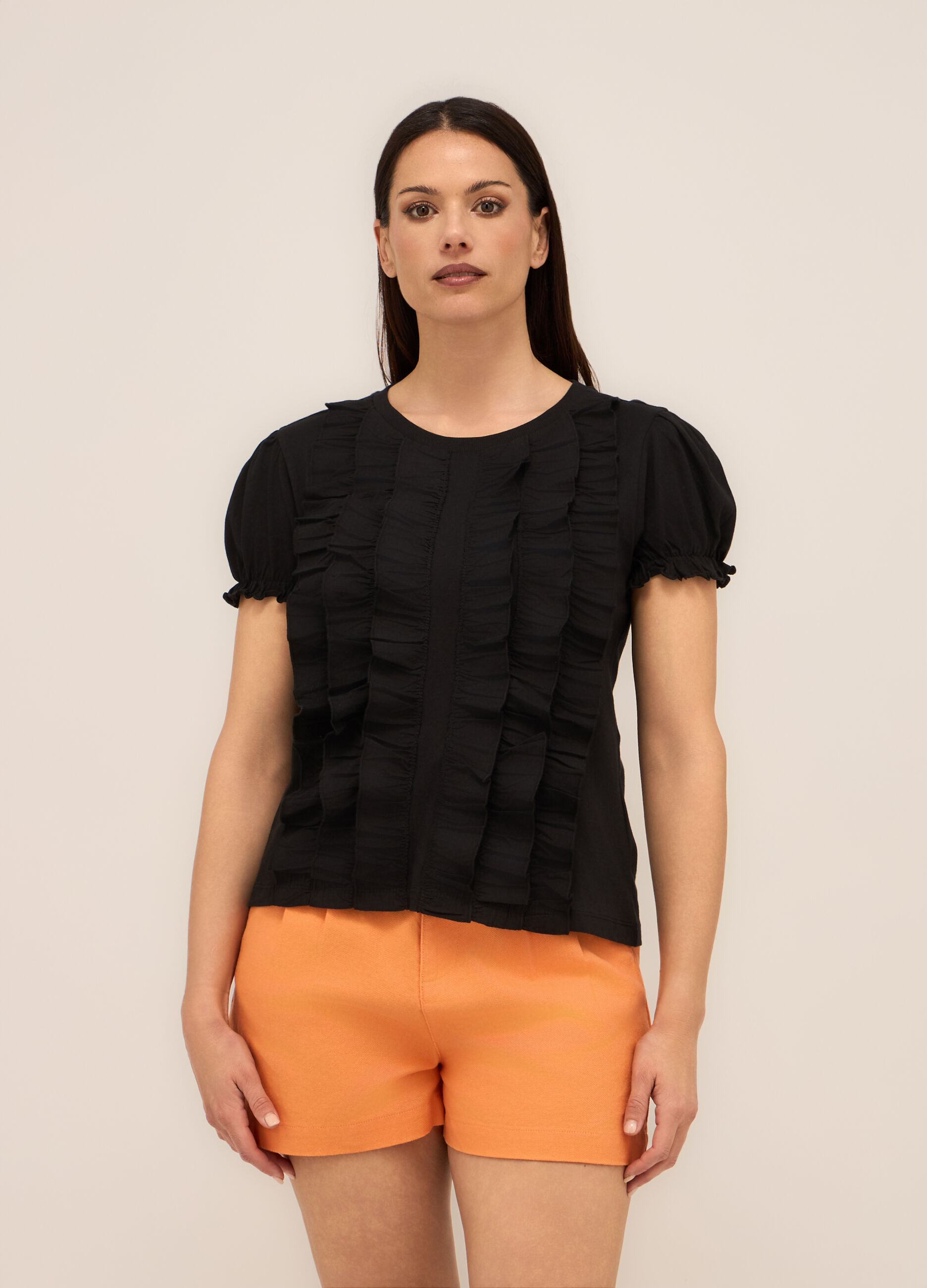 T-shirt in puro cotone donna_0