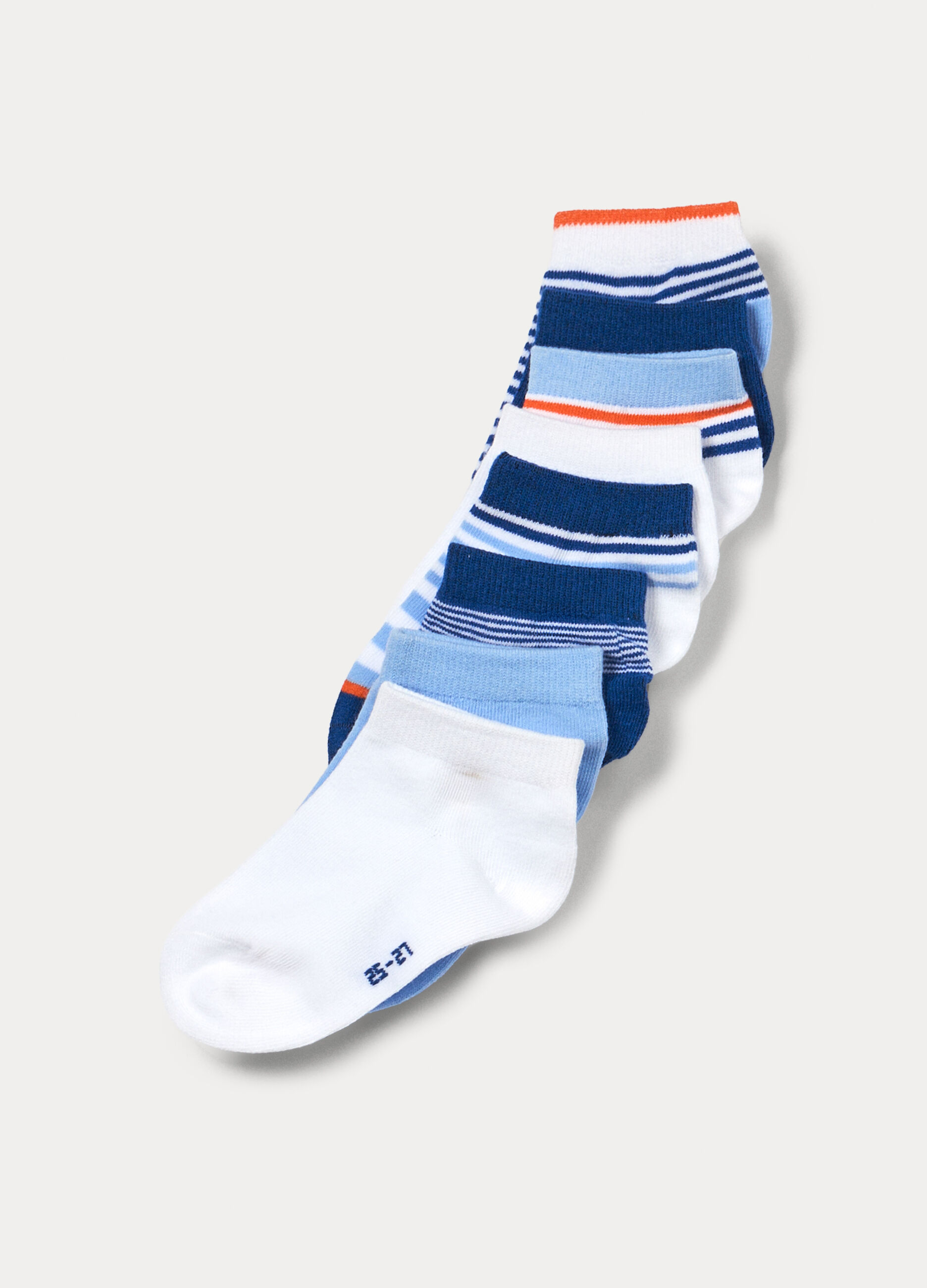Pack 7 calze corte in cotone stretch_0