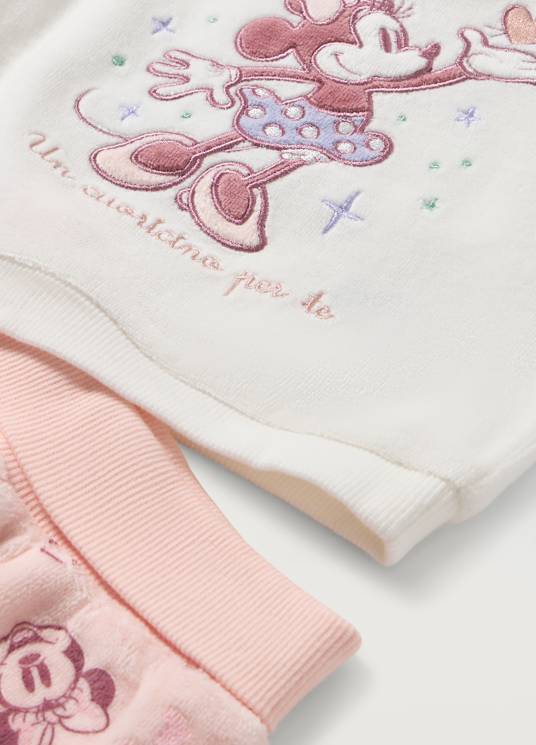 Set velours con rouches neonata_1