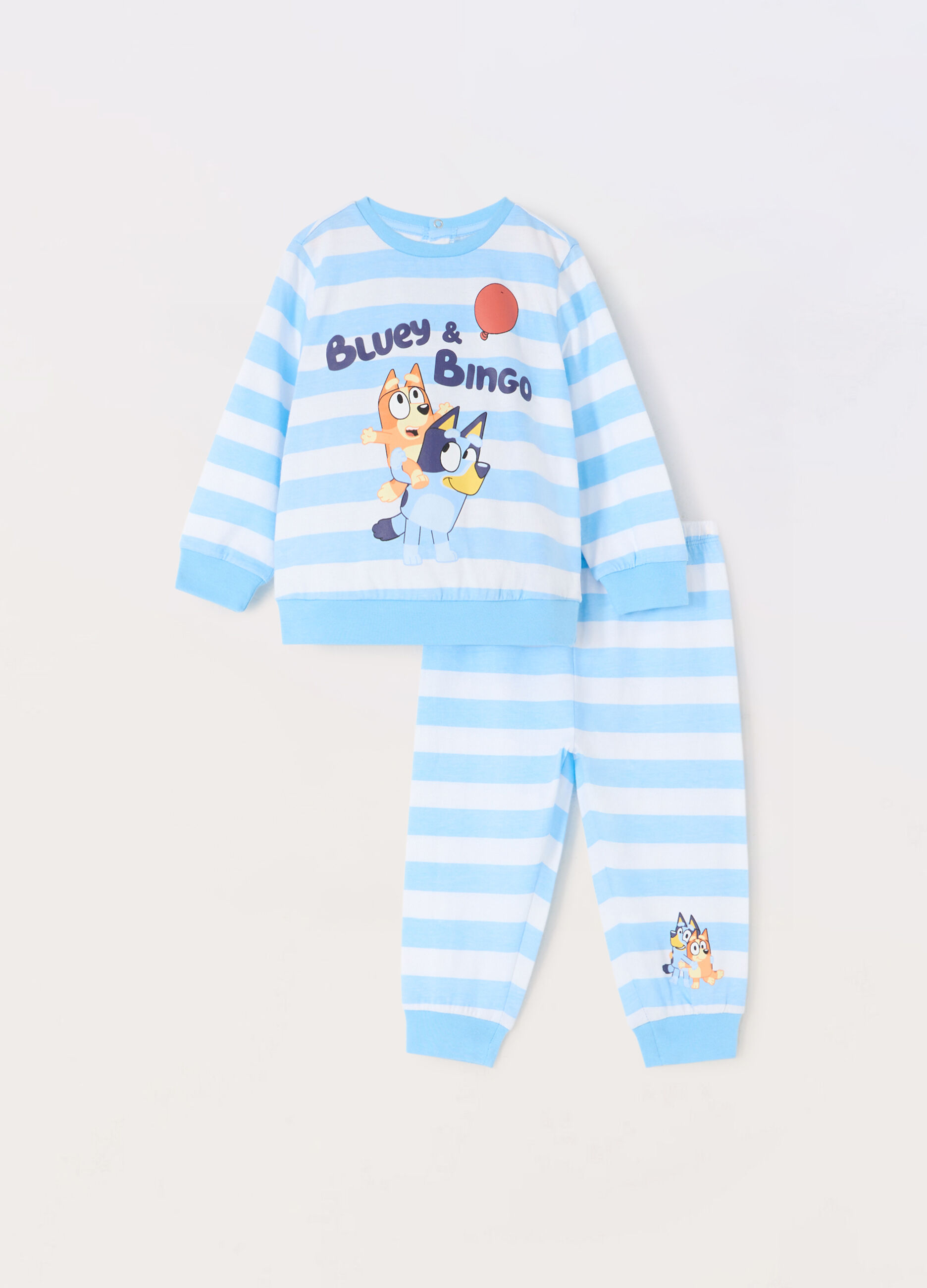 Set pigiama lungo in jersey di puro cotone neonato_0