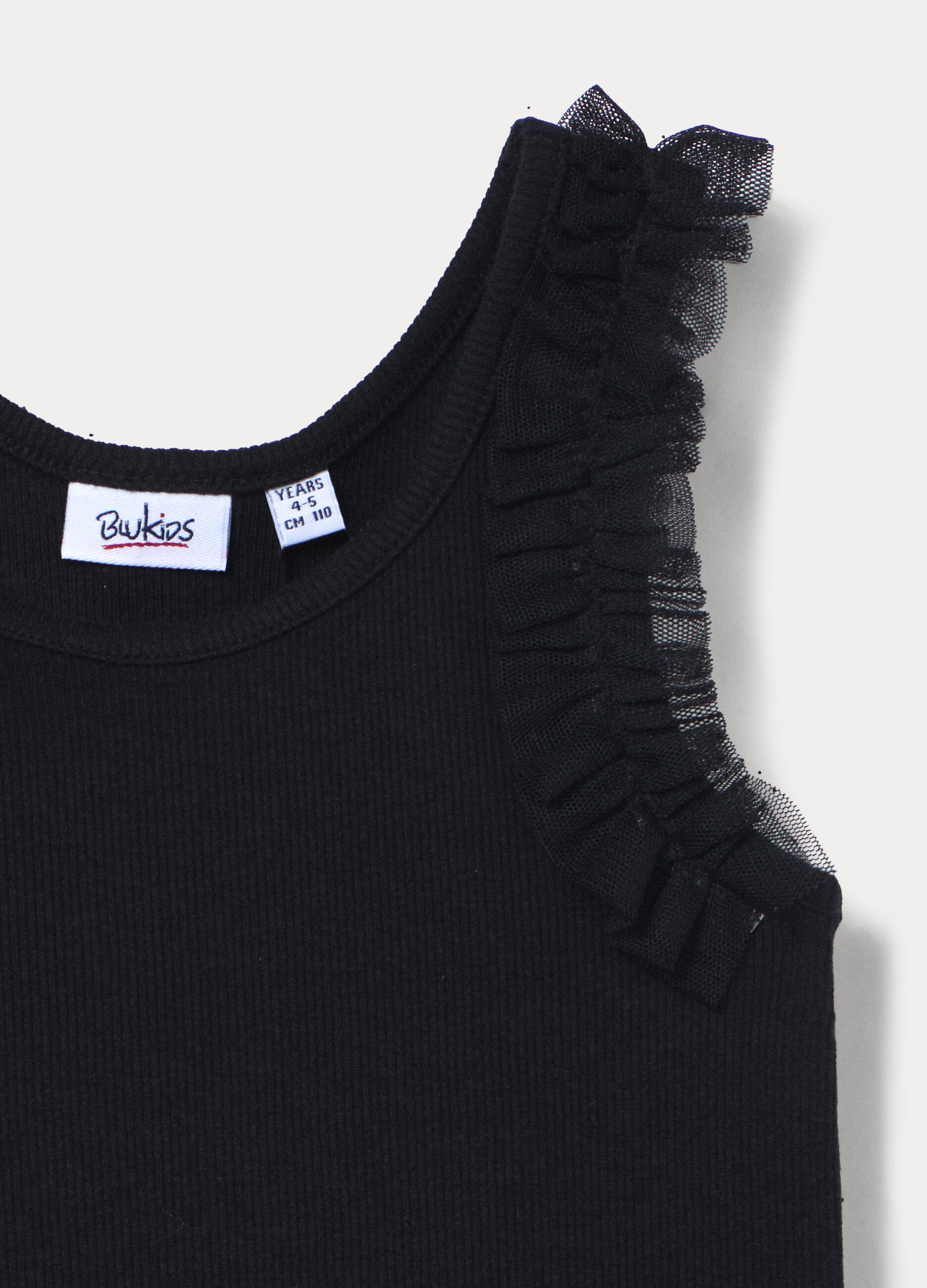 Canotta in costina di cotone stretch bambina_2