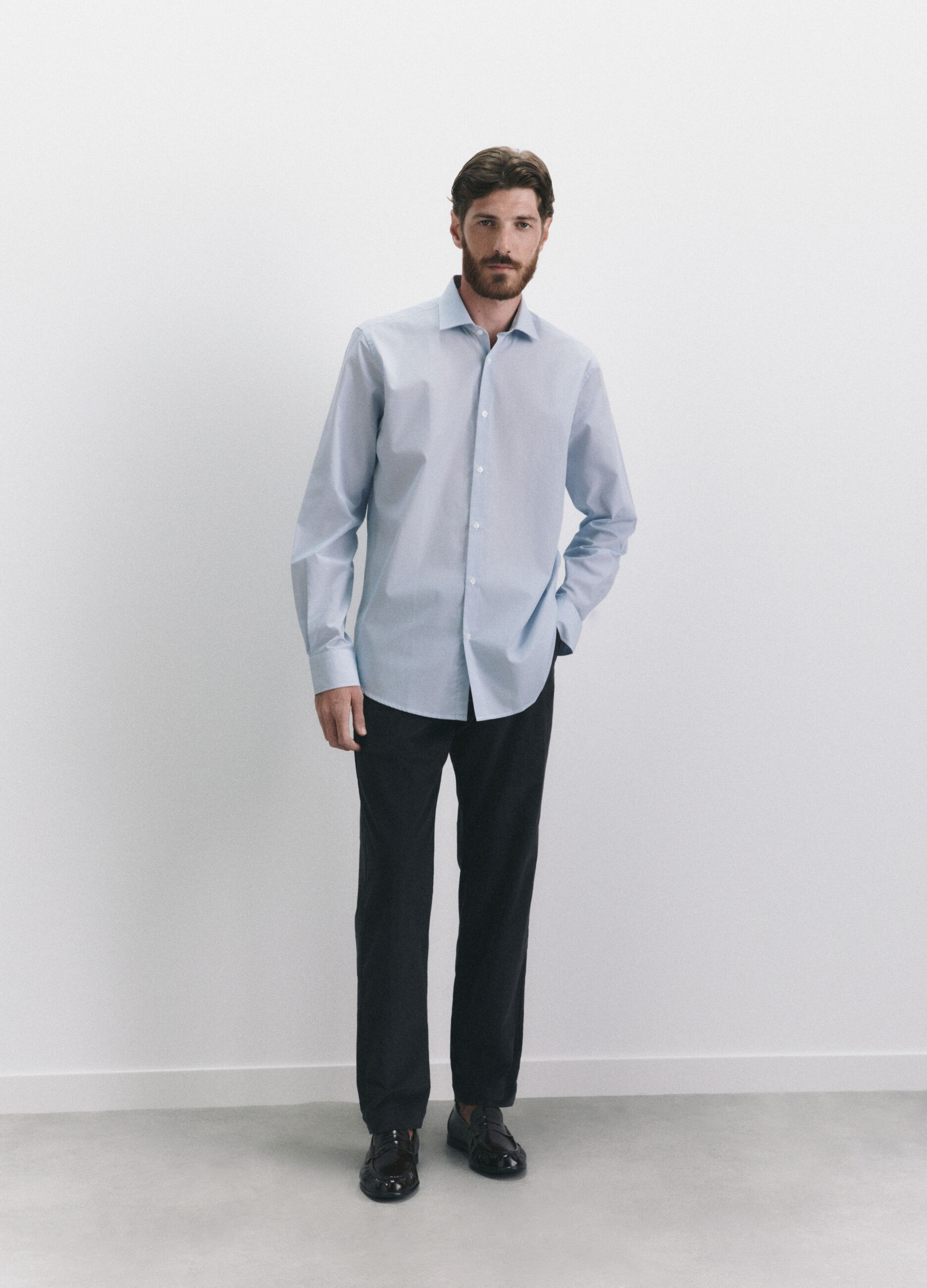 Camicia regular fit a fantasia uomo_0