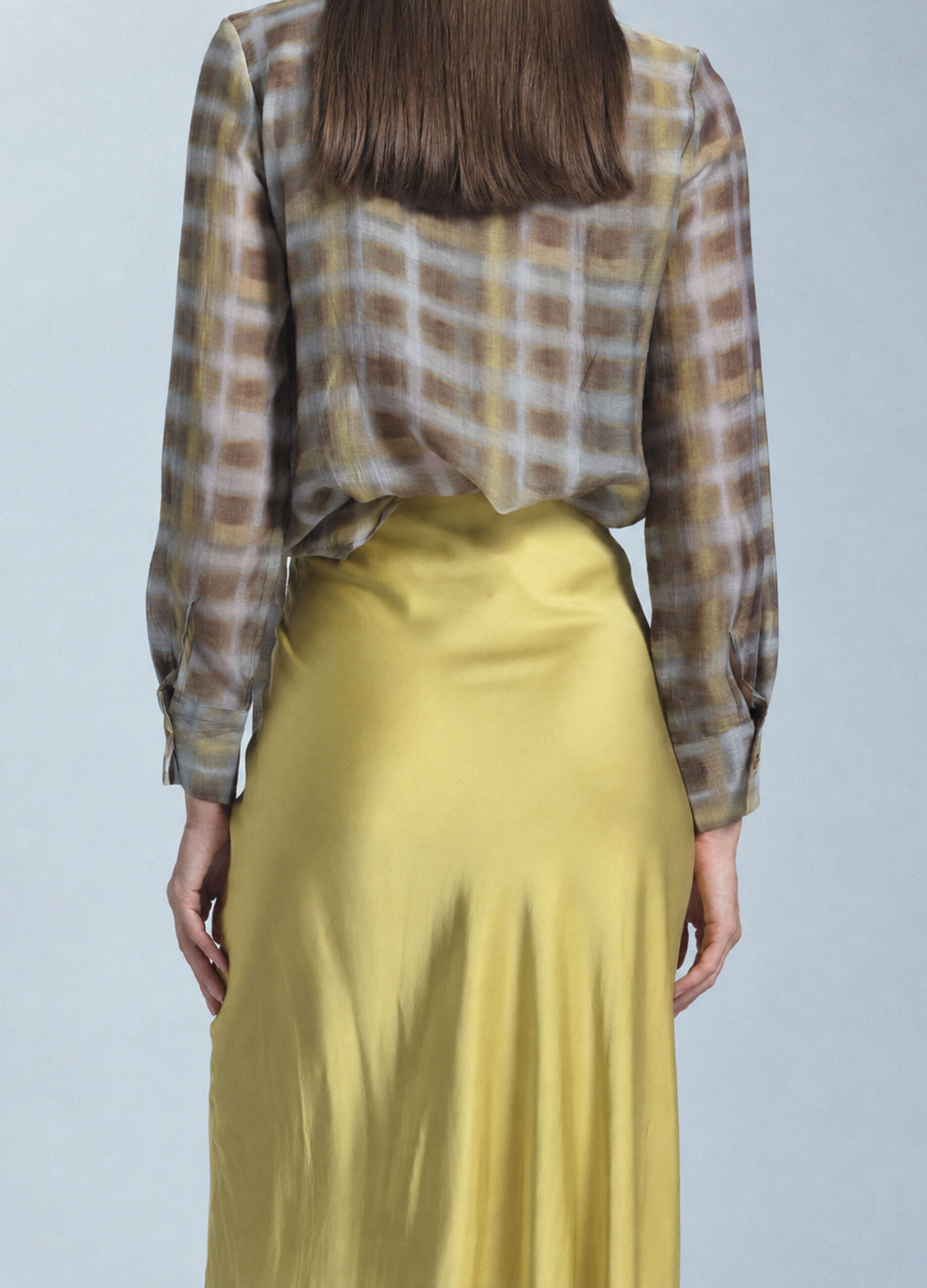 Blusa Fit Regular scollo con fiocco misto lyocell donna_1