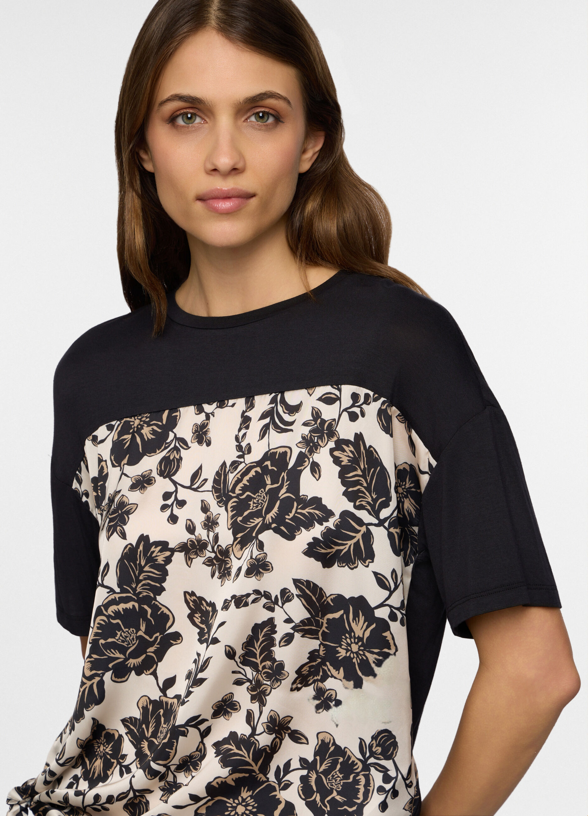 T-shirt girocollo stretch donna_2