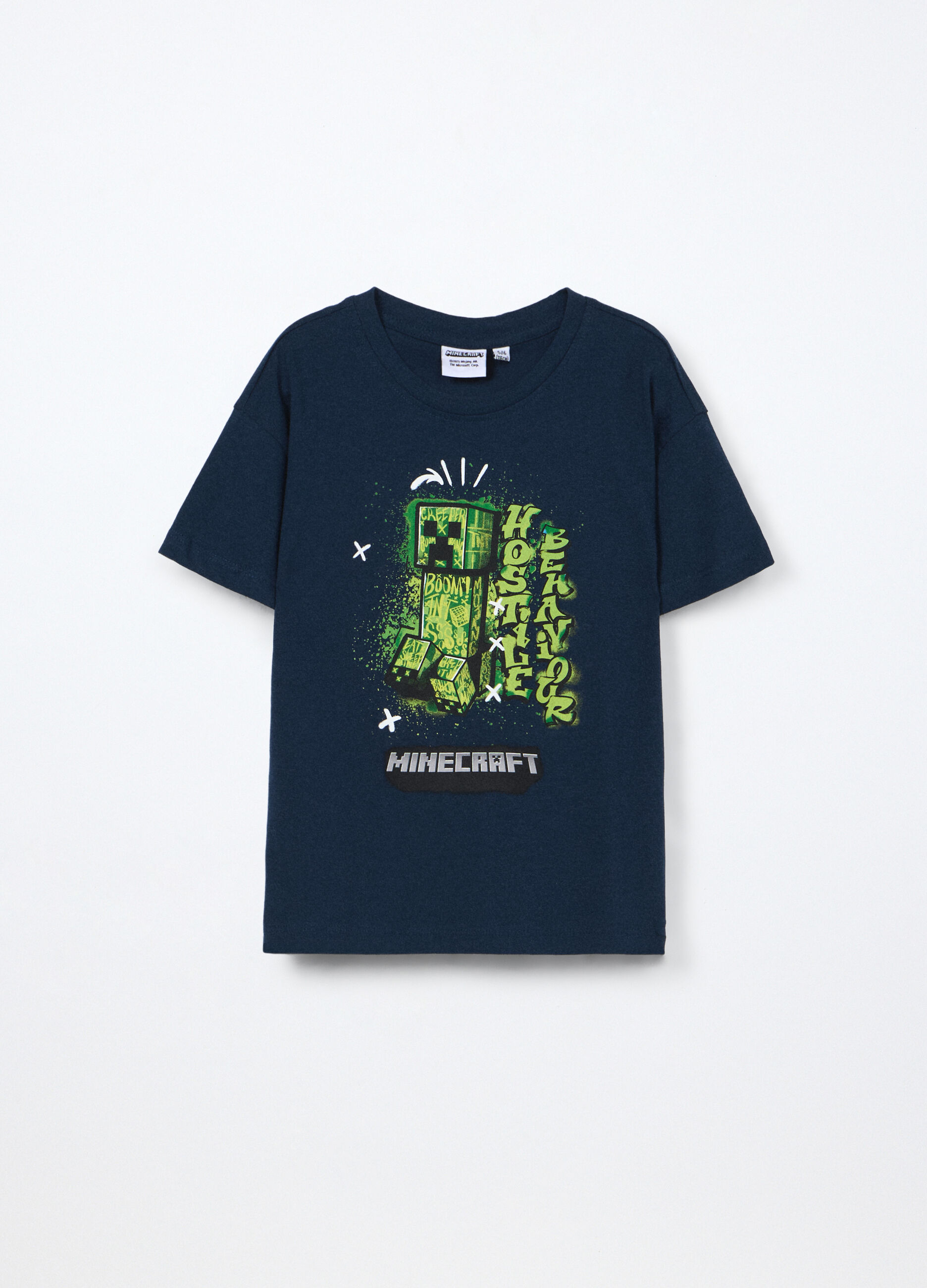 T-shirt Minecraft in jersey di puro cotone bambino_0