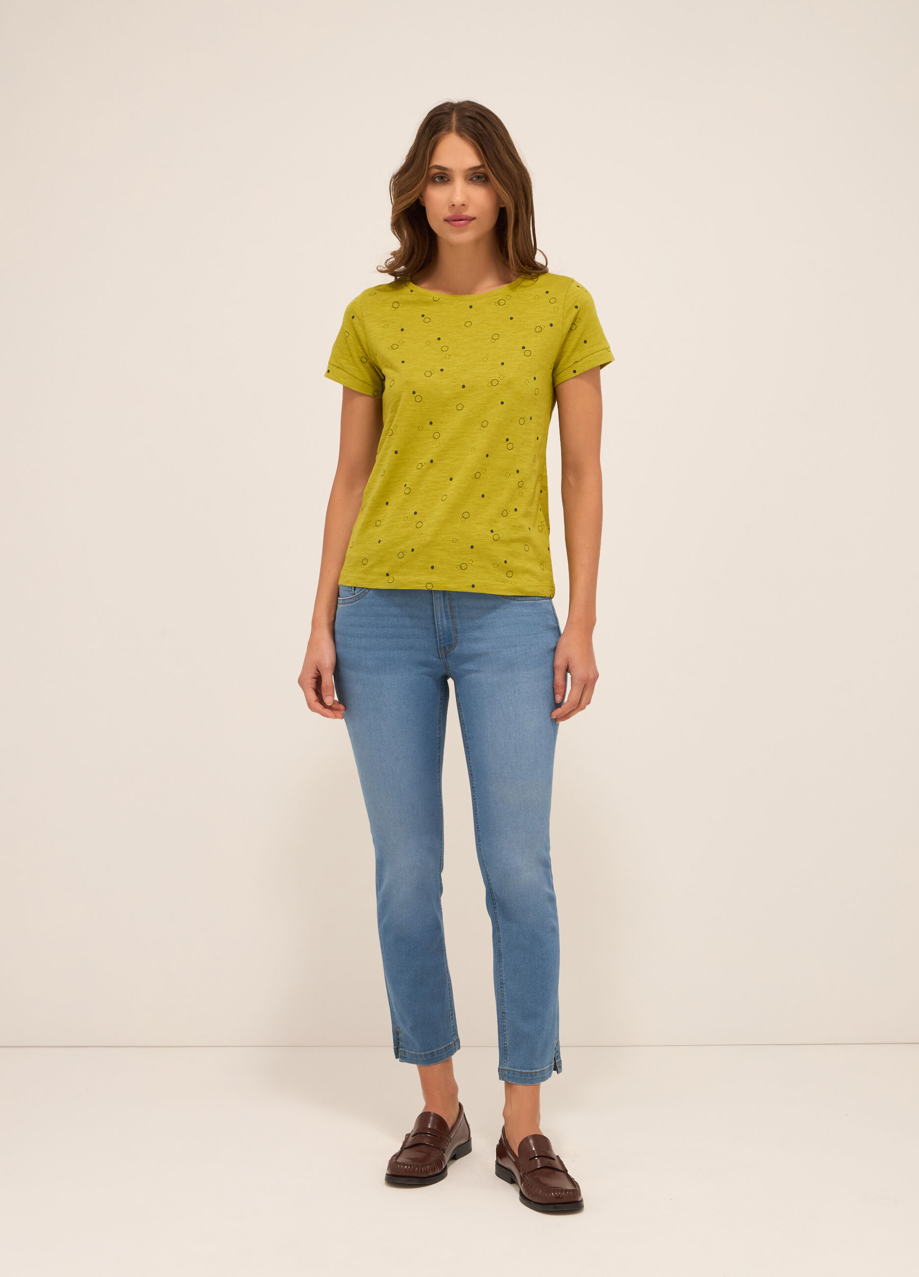T-shirt in puro cotone donna_0