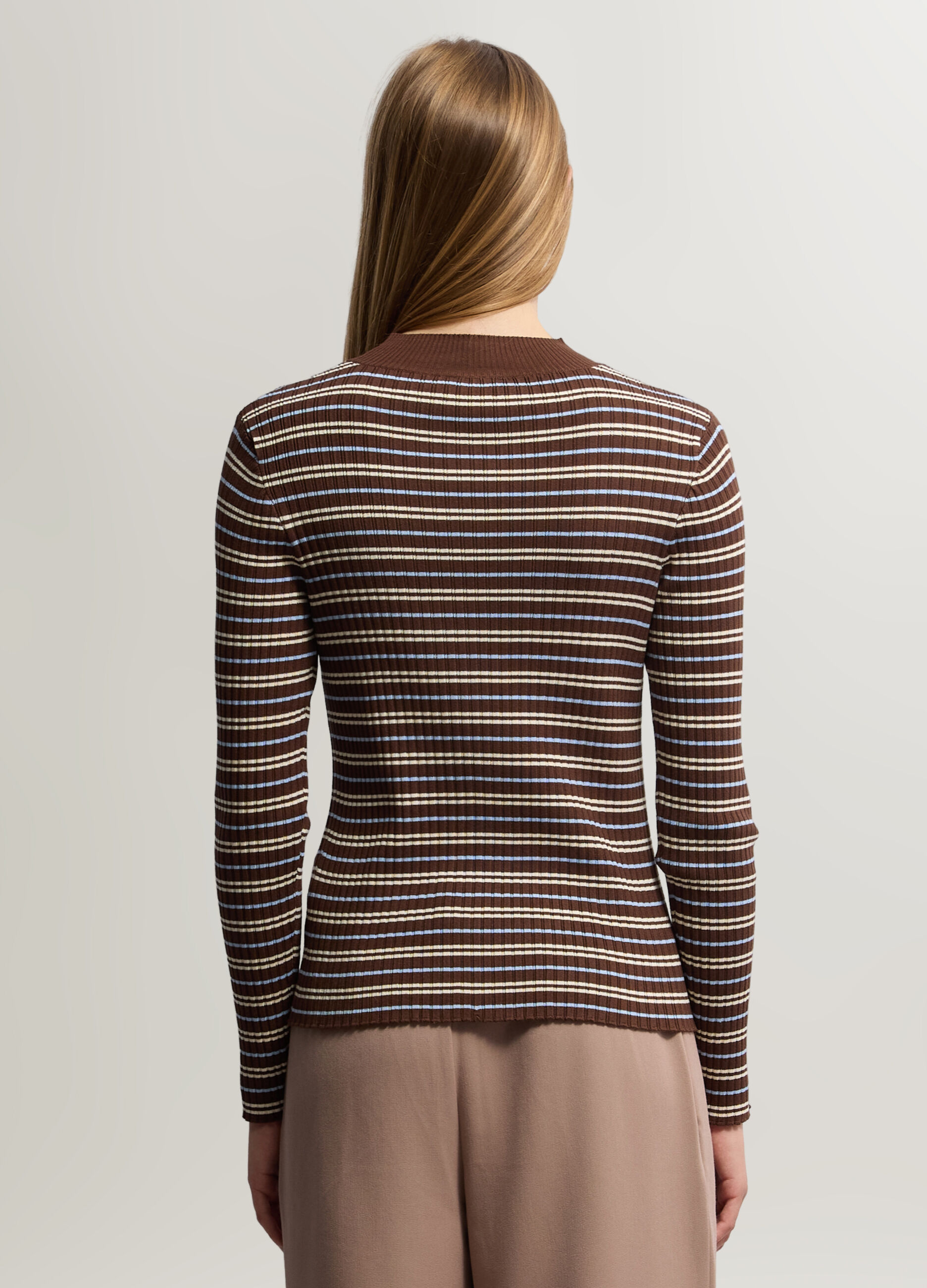Maglia girocollo in costina donna_1