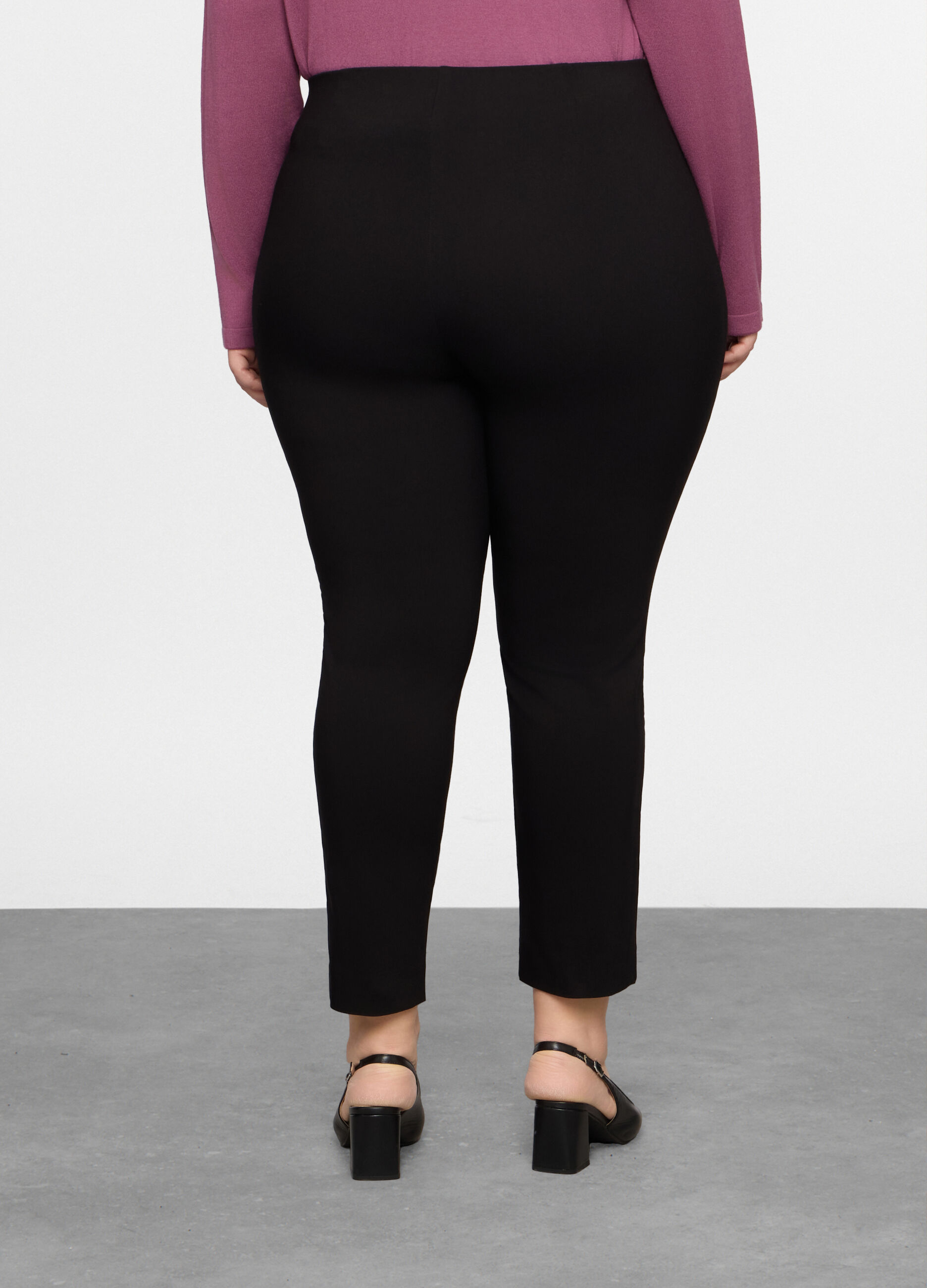 Pantaloni regular fit in twill stretch donna curvy_1