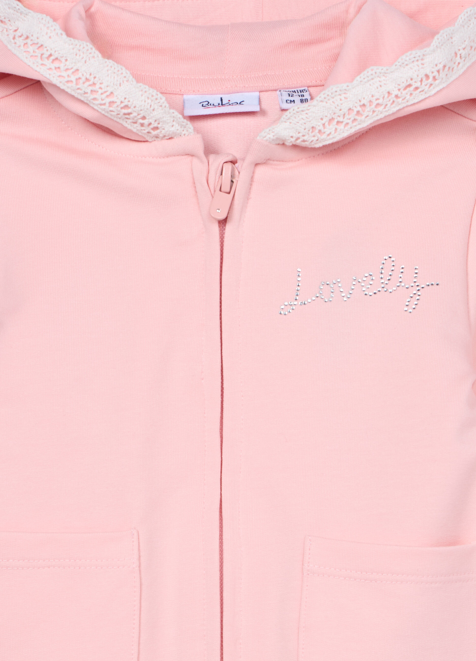 Felpa in french terry di cotone stretch bimba_2