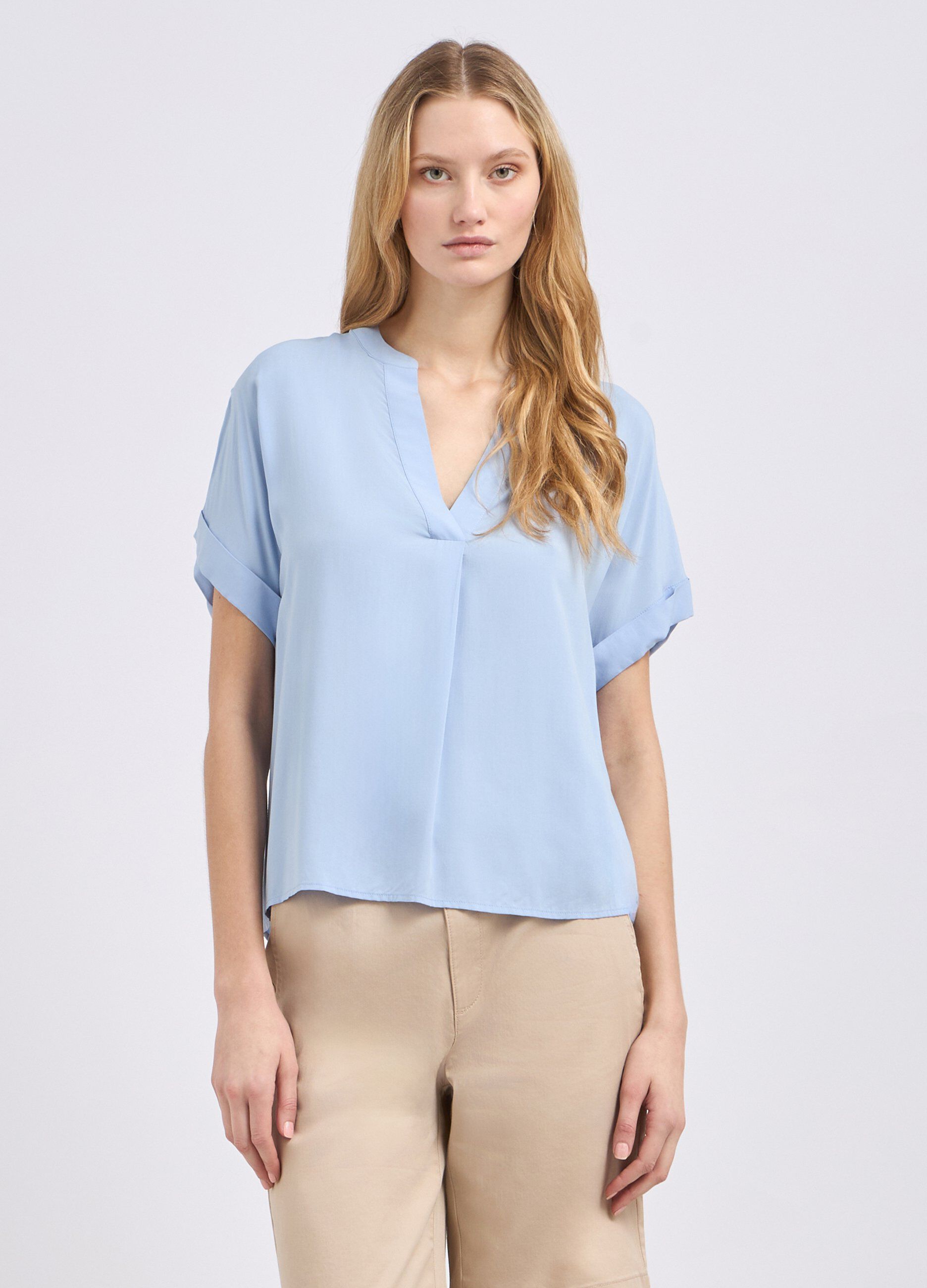 Blusa in pura viscosa donna