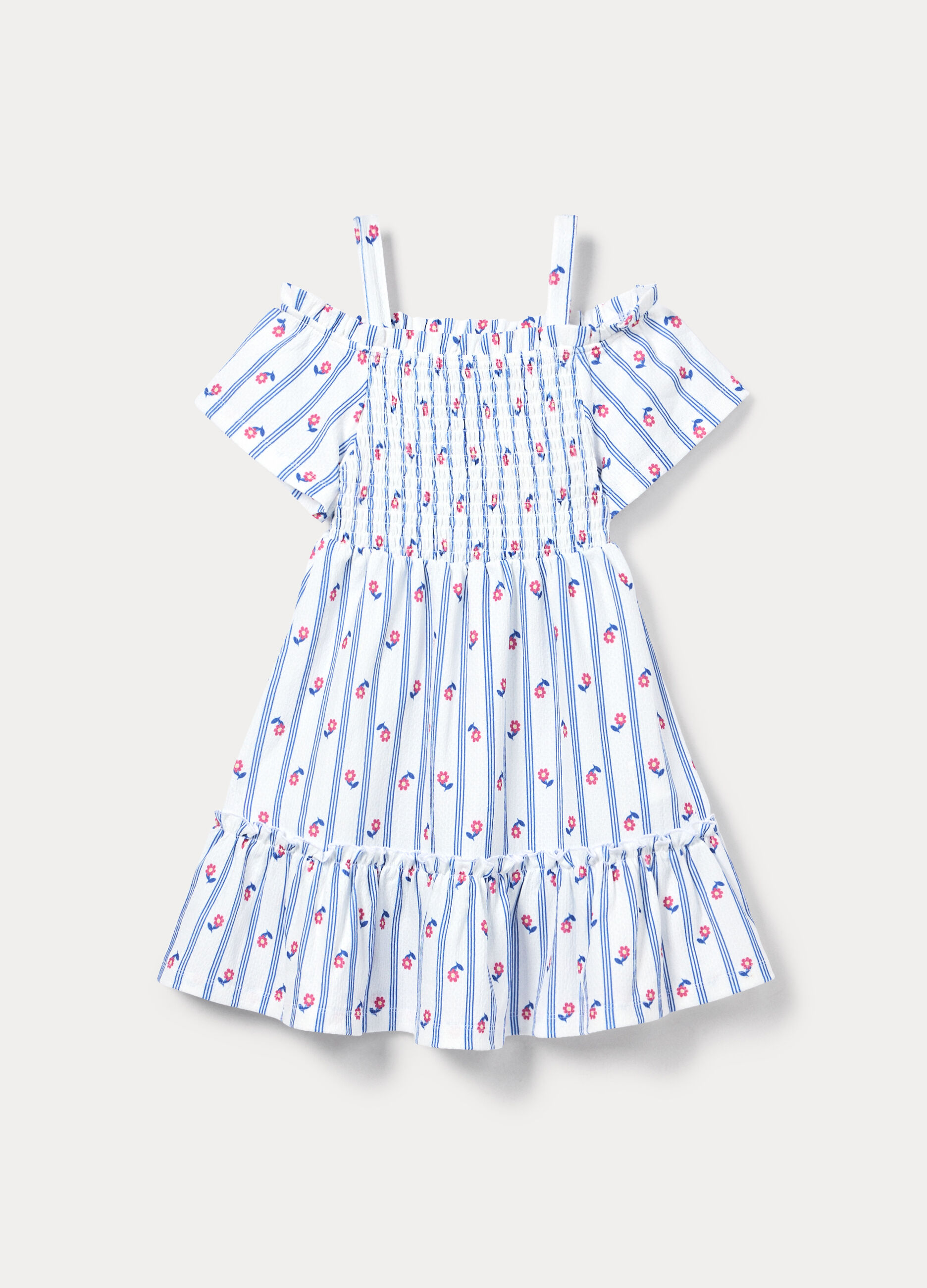 Vestito con scollo a barchetta bambina_0