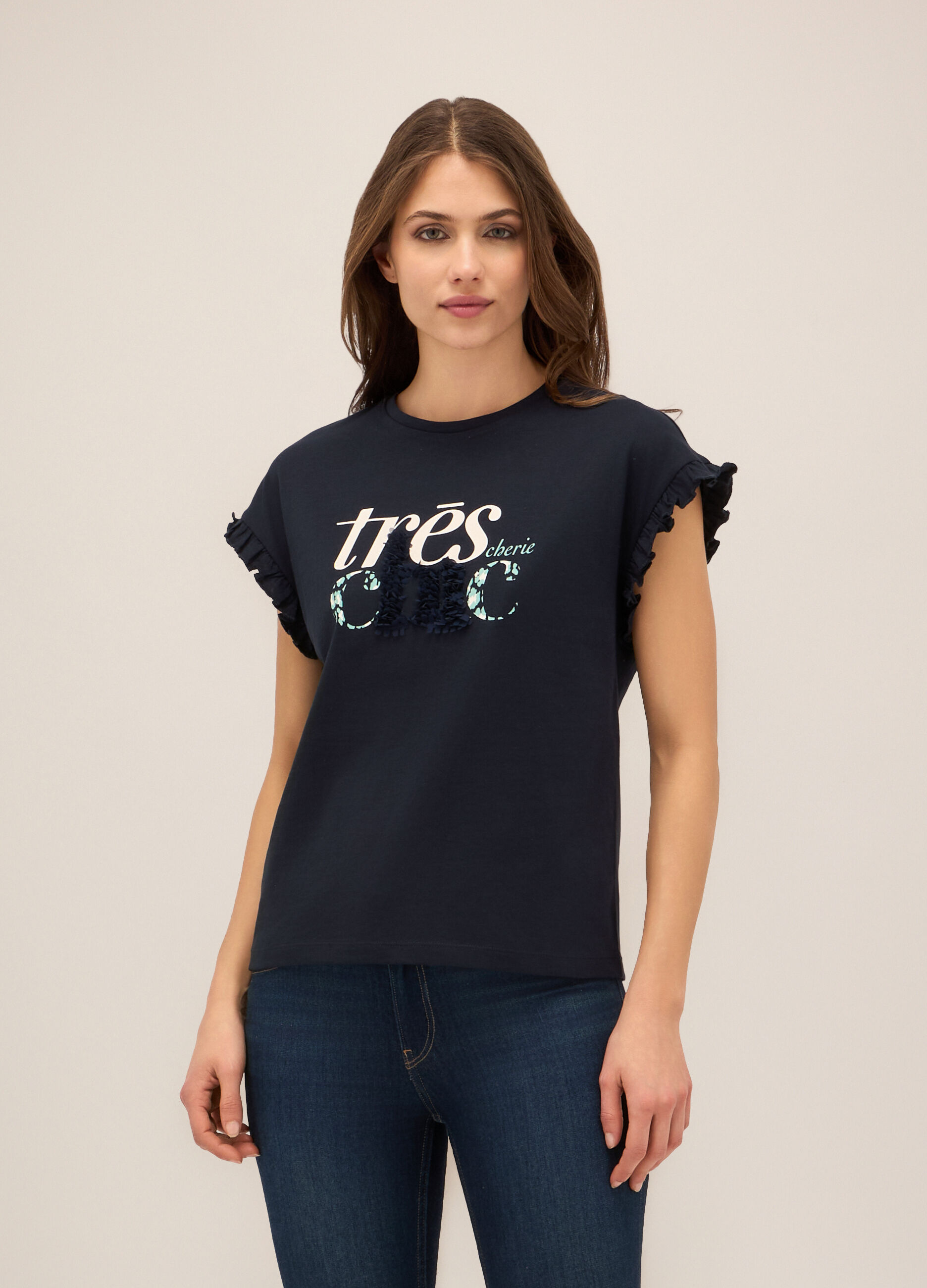 T-shirt in puro cotone donna_0