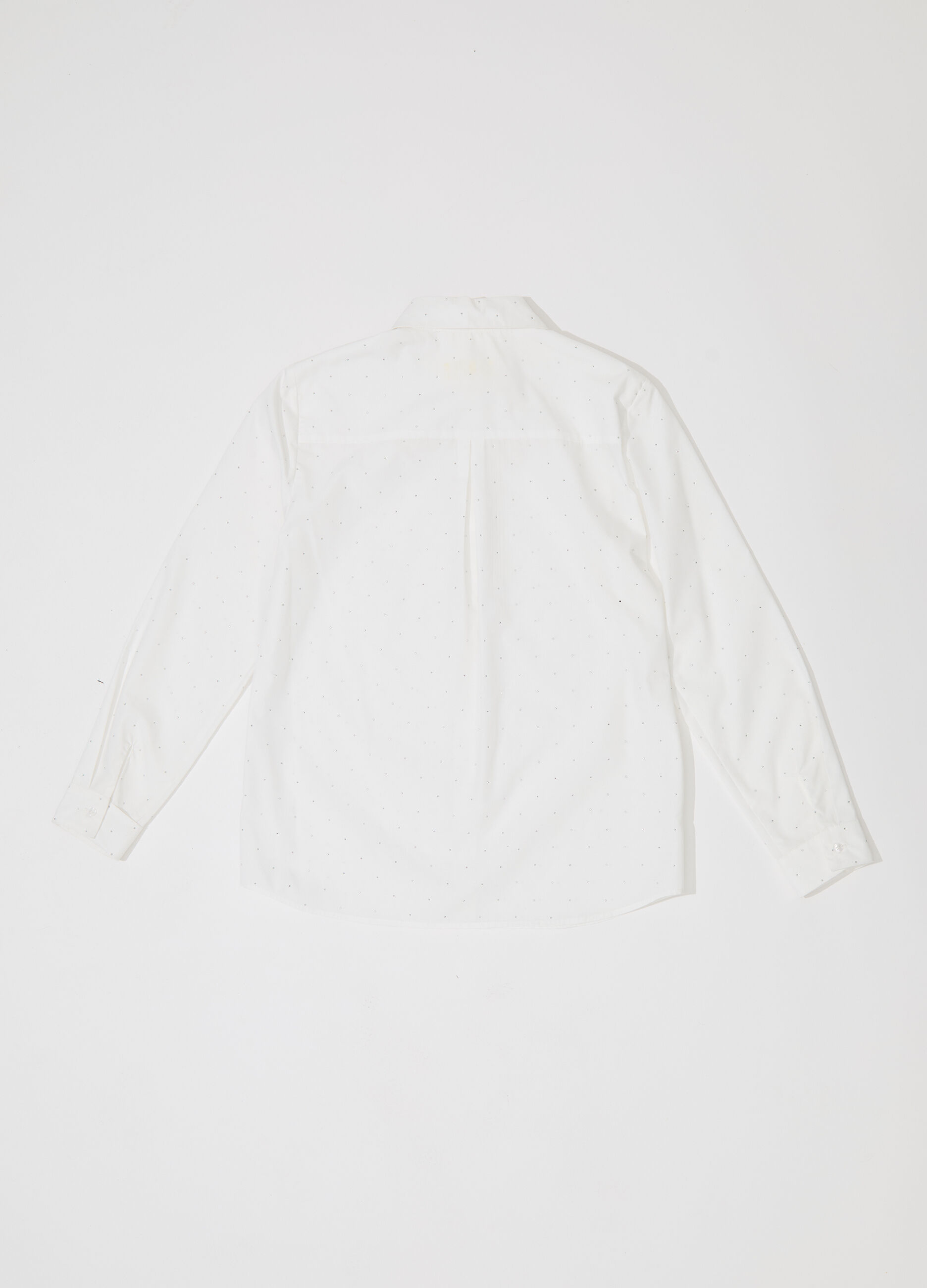 Camicia in cotone con strass donna_5
