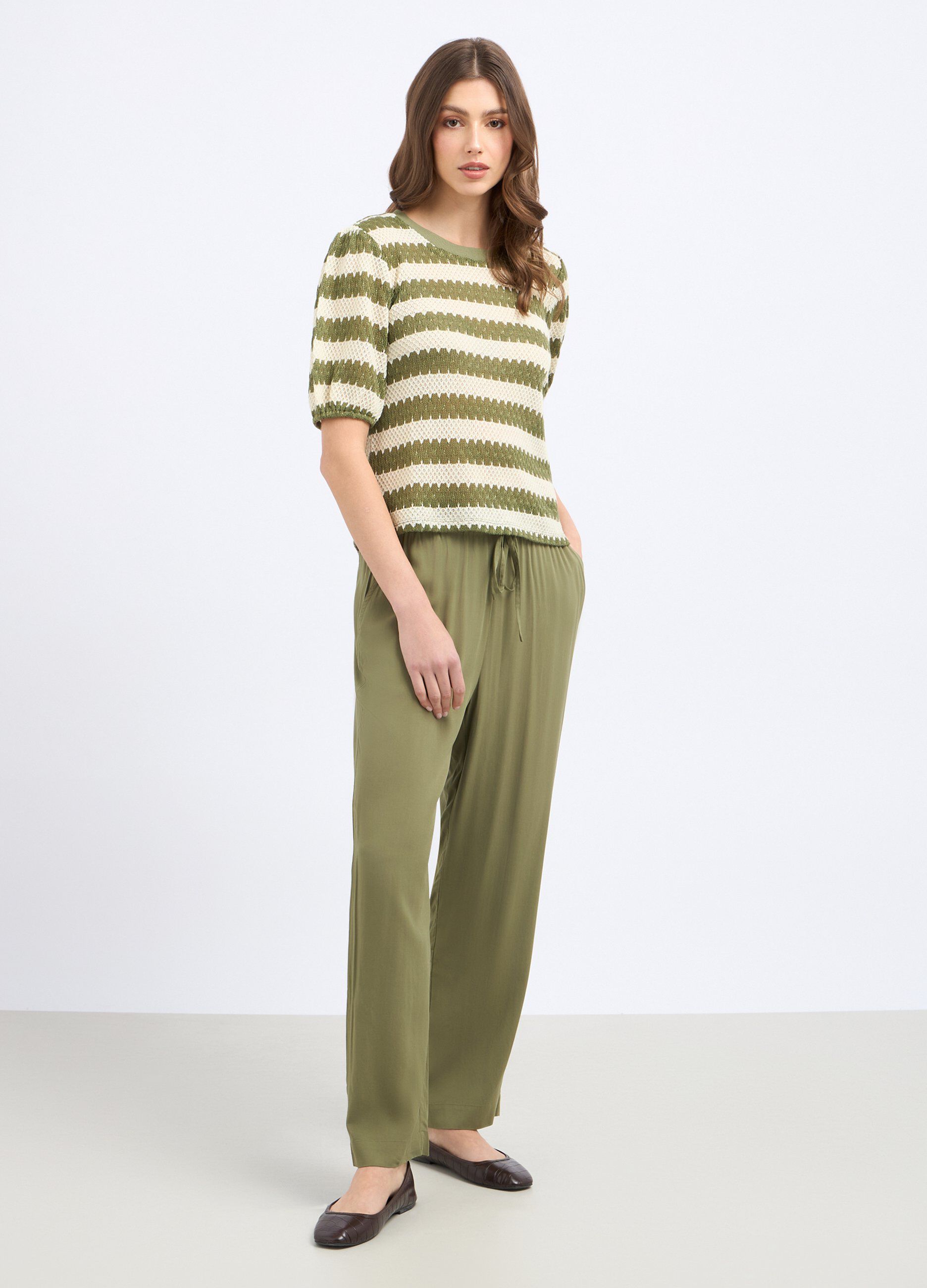 Pantaloni in pura viscosa donna_0