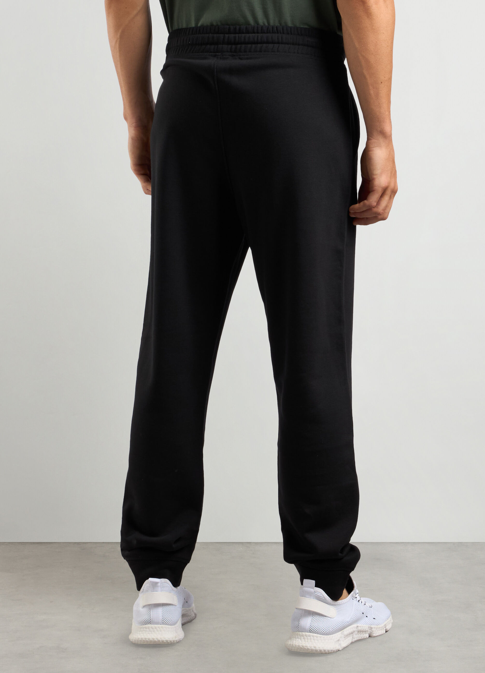Joggers regular fit in felpa di misto cotone uomo_1