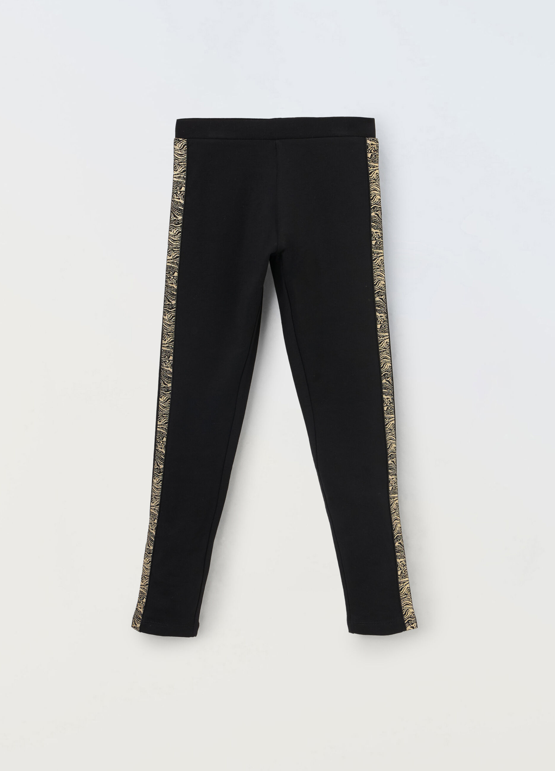 Leggings in french terry di cotone stretch ragazza_0