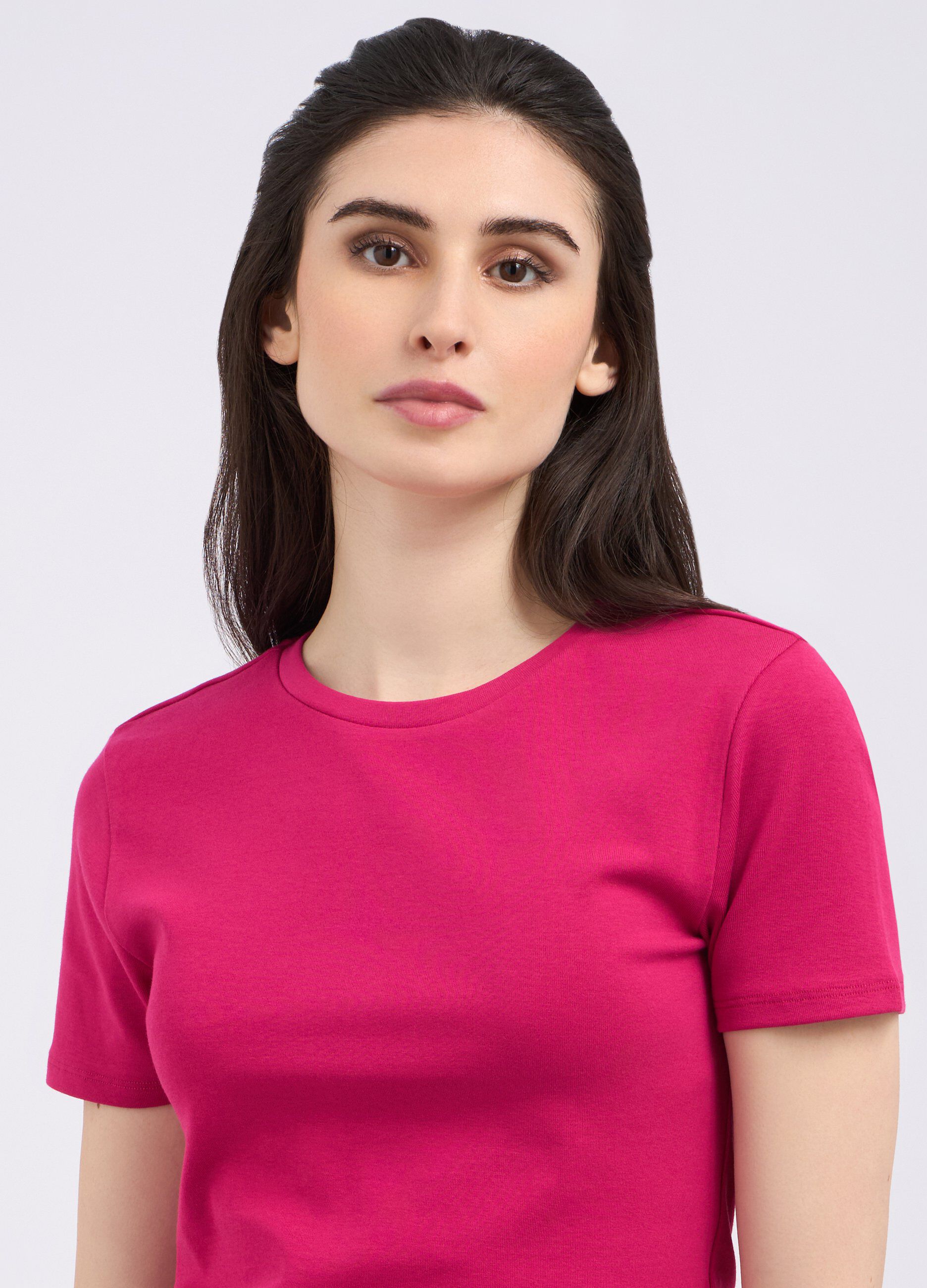 T-shirt in cotone stretch donna_2