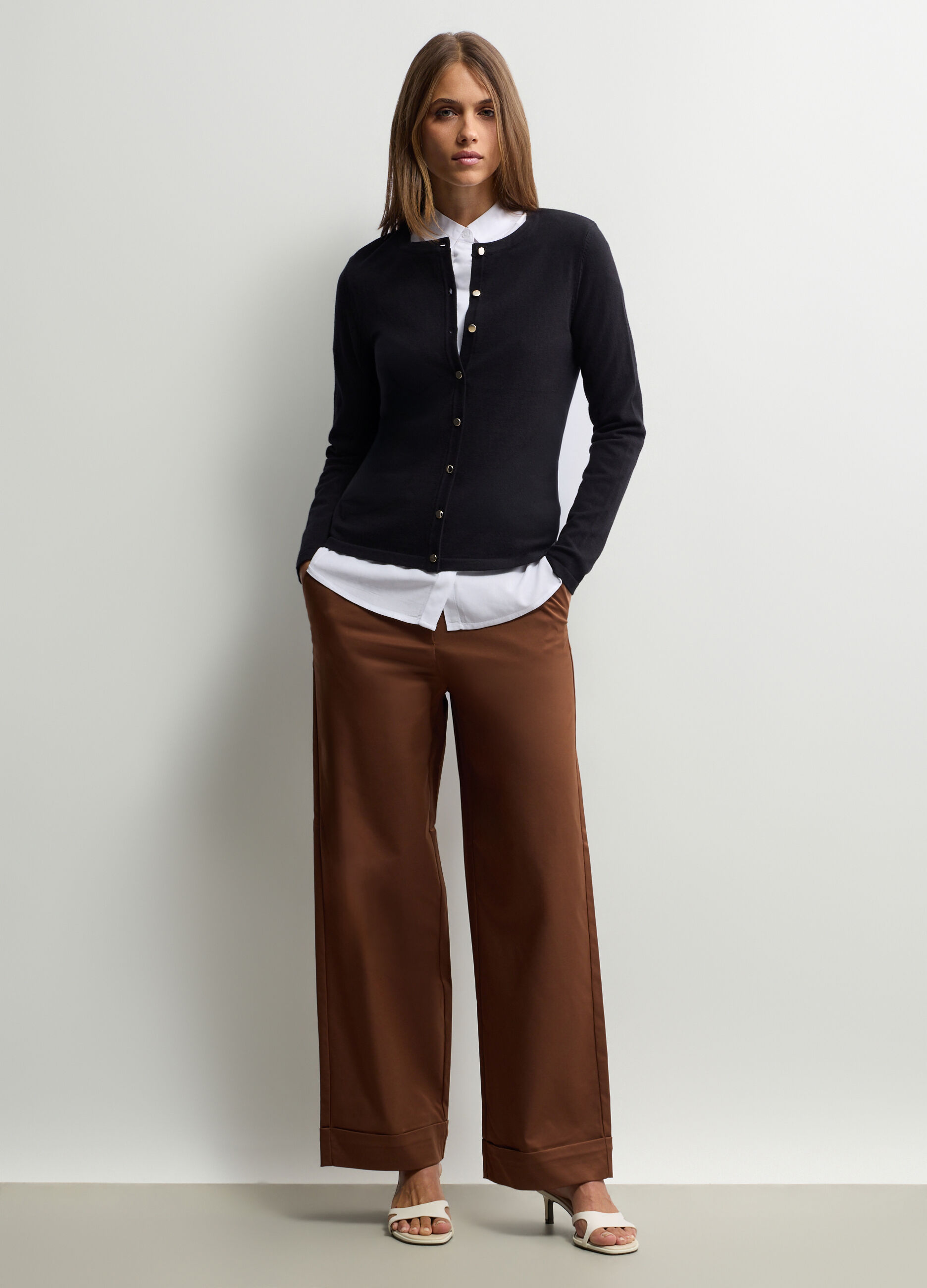 Pantaloni Fit Straight stretch donna_0