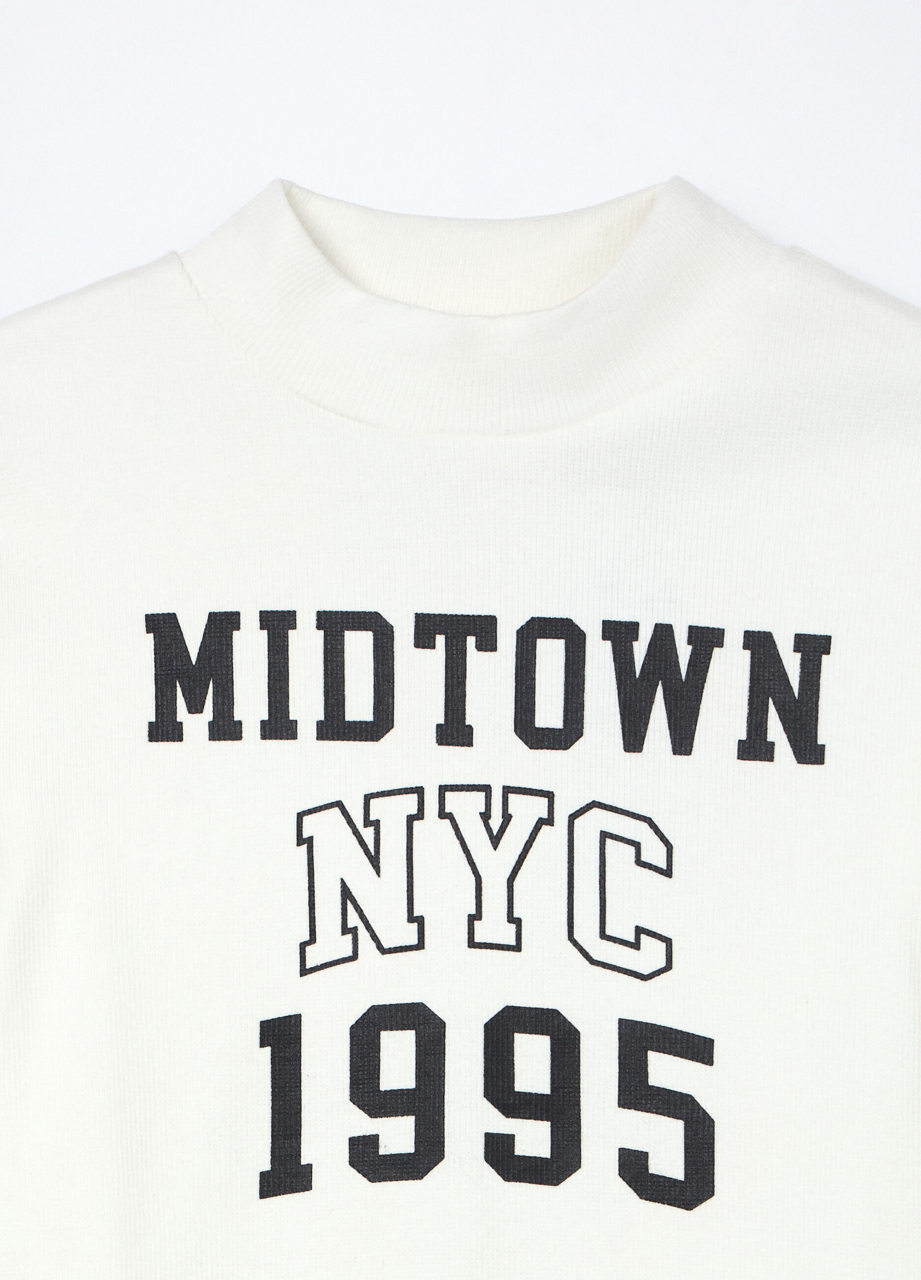 T-shirt in costina di cotone stretch ragazza_2