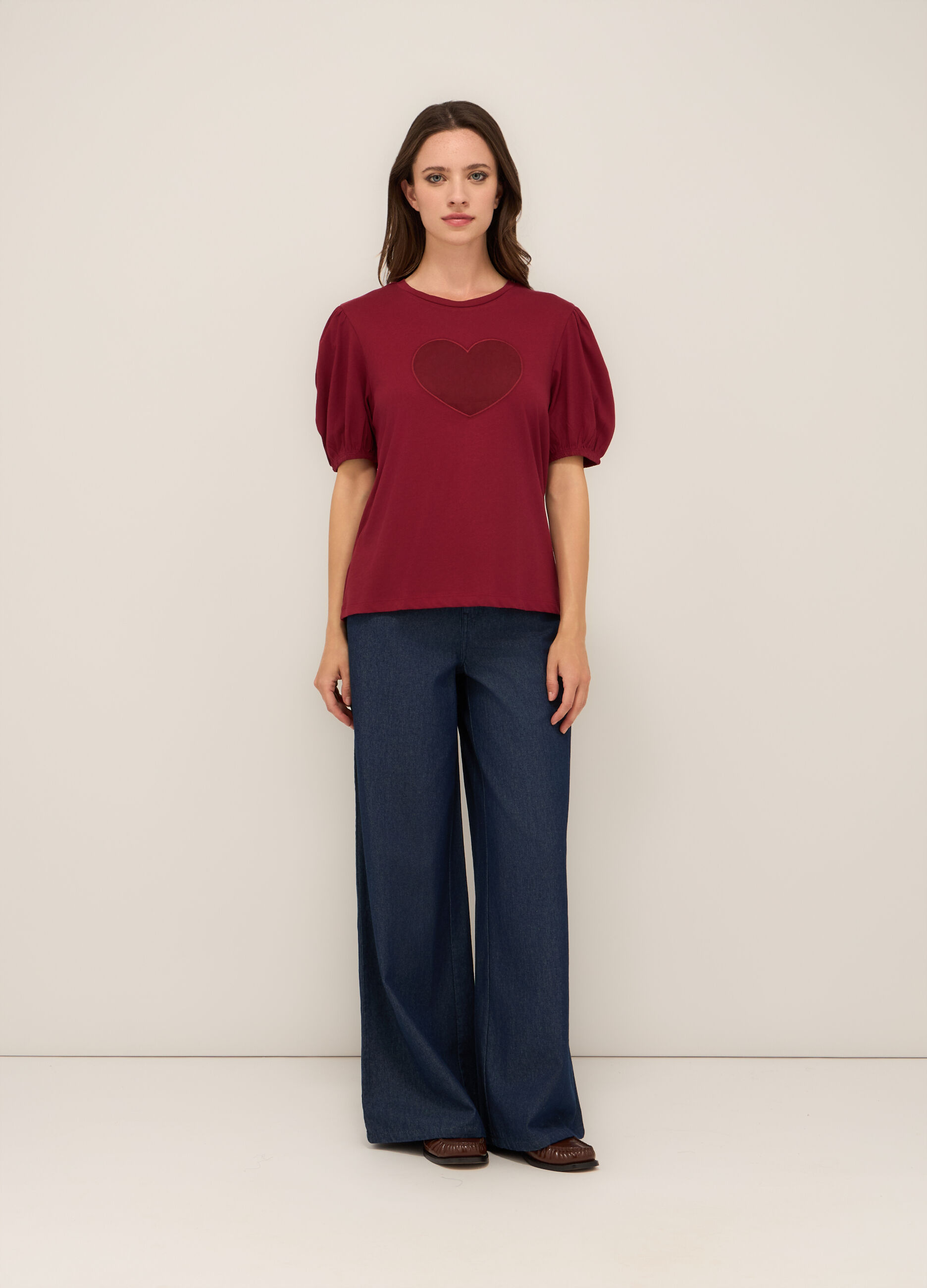 Pantaloni palazzo in puro cotone donna_0