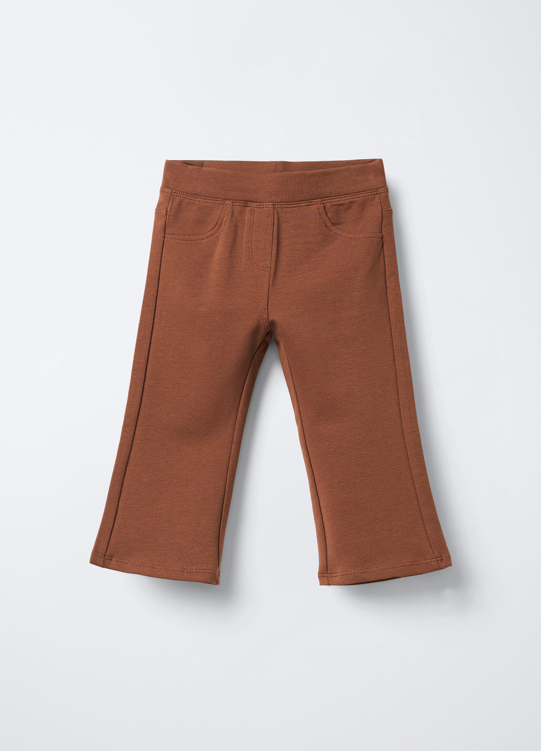 Treggings in cotone garzato Flare Fit stretch bimba_0