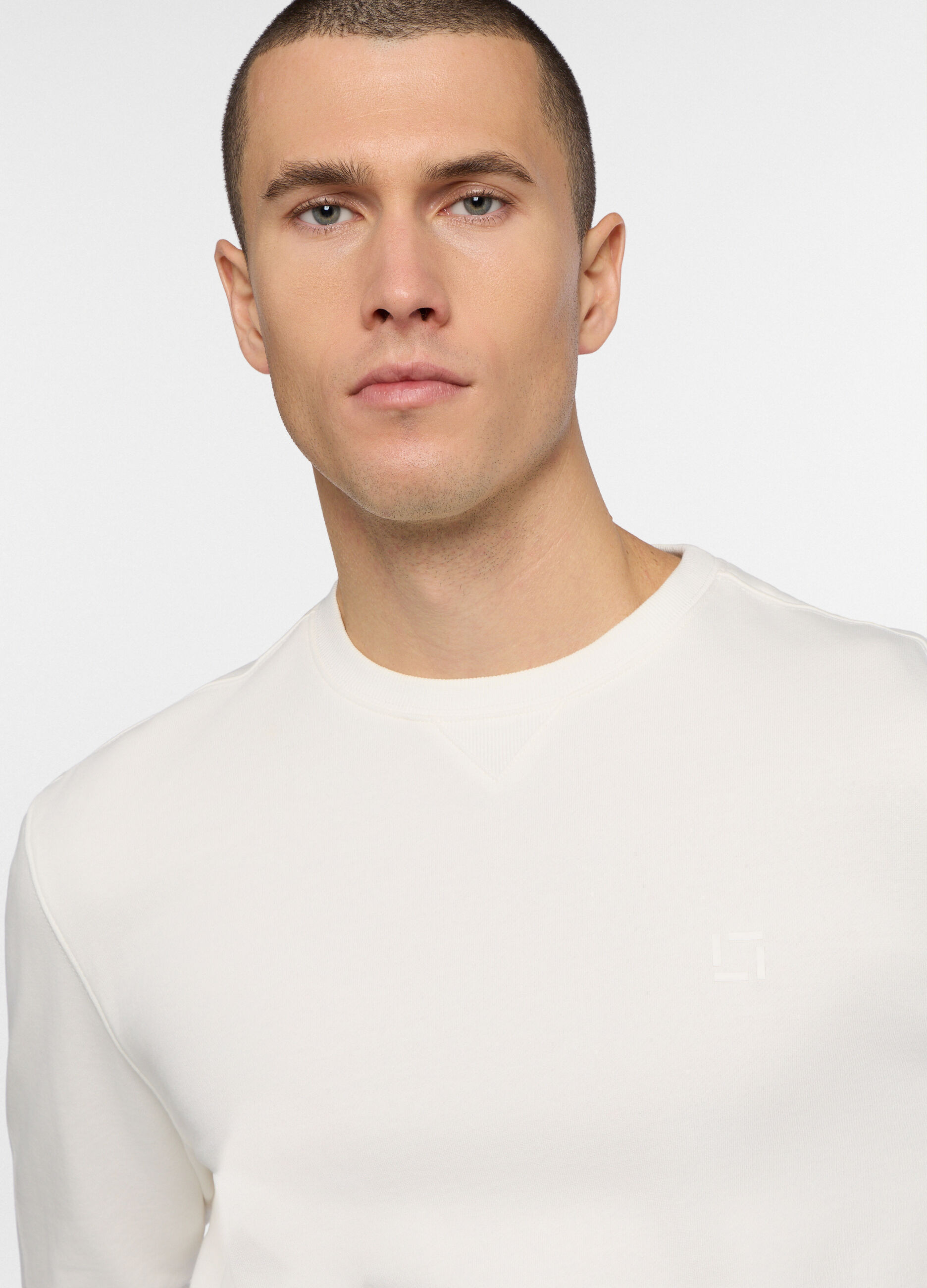 Felpa girocollo in cotone uomo_2