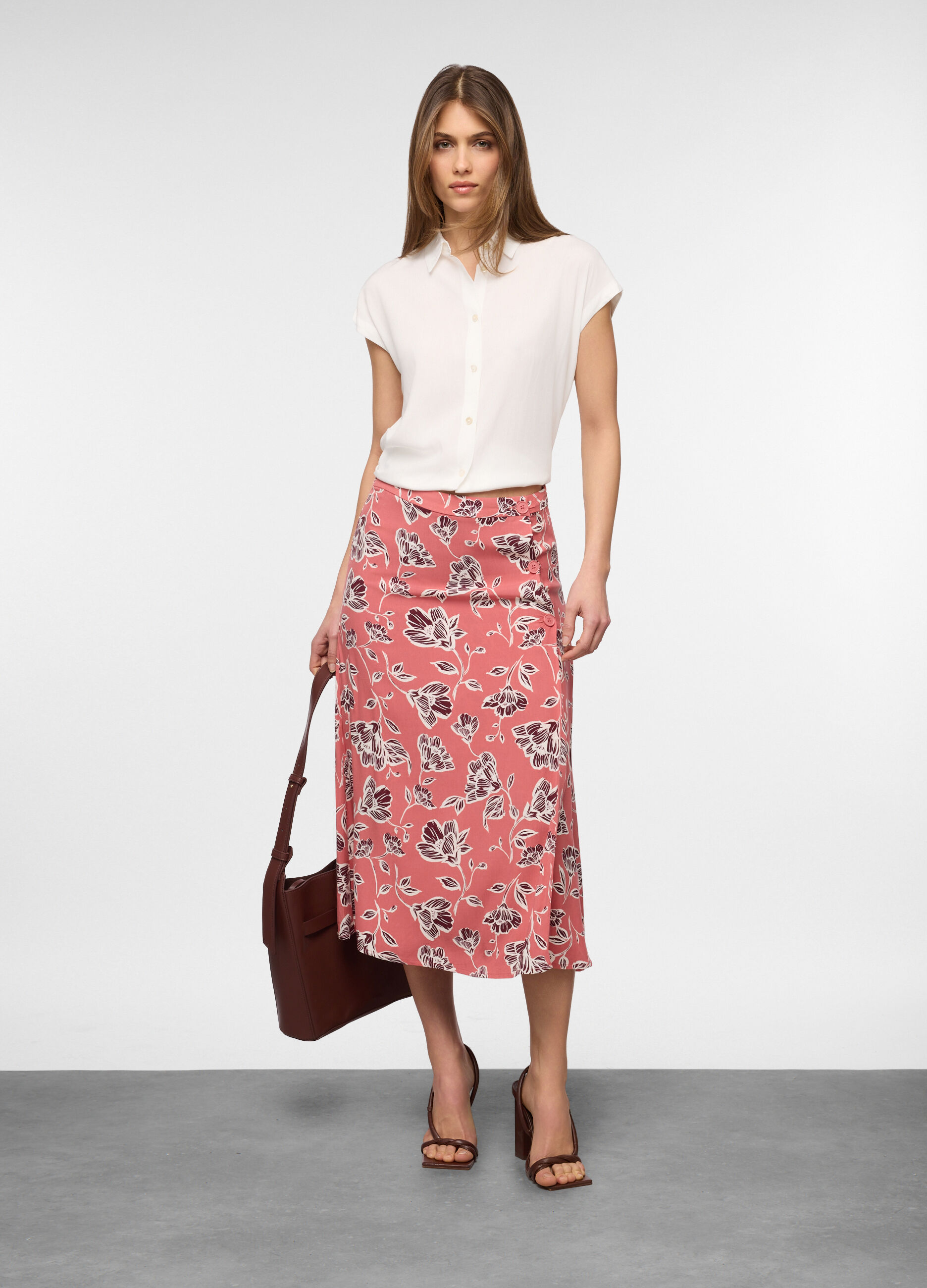 Camicia kimono regular fit con collo alla francese donna_0