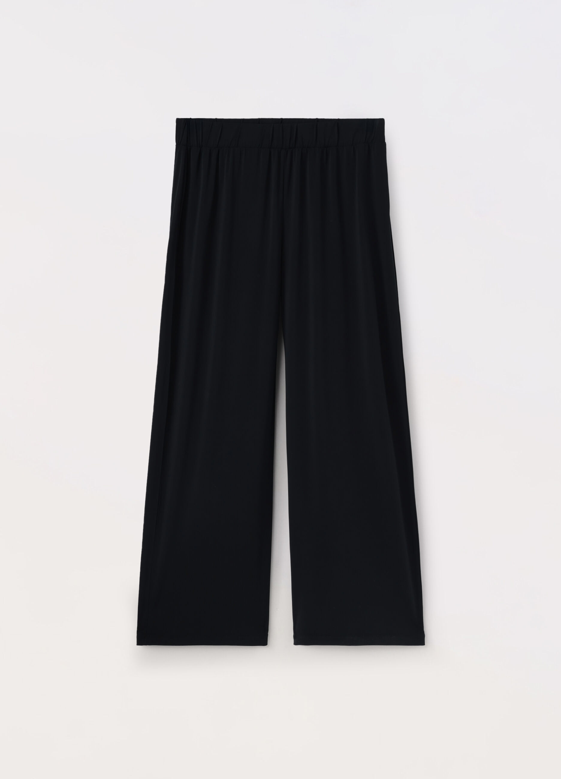 Pantaloni palazzo in tessuto stretch donna curvy_0
