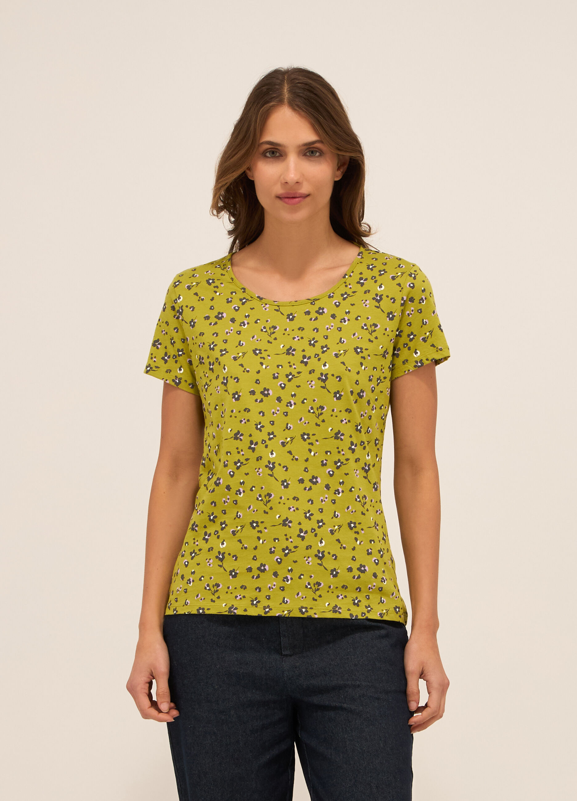 T-shirt in puro cotone donna_0