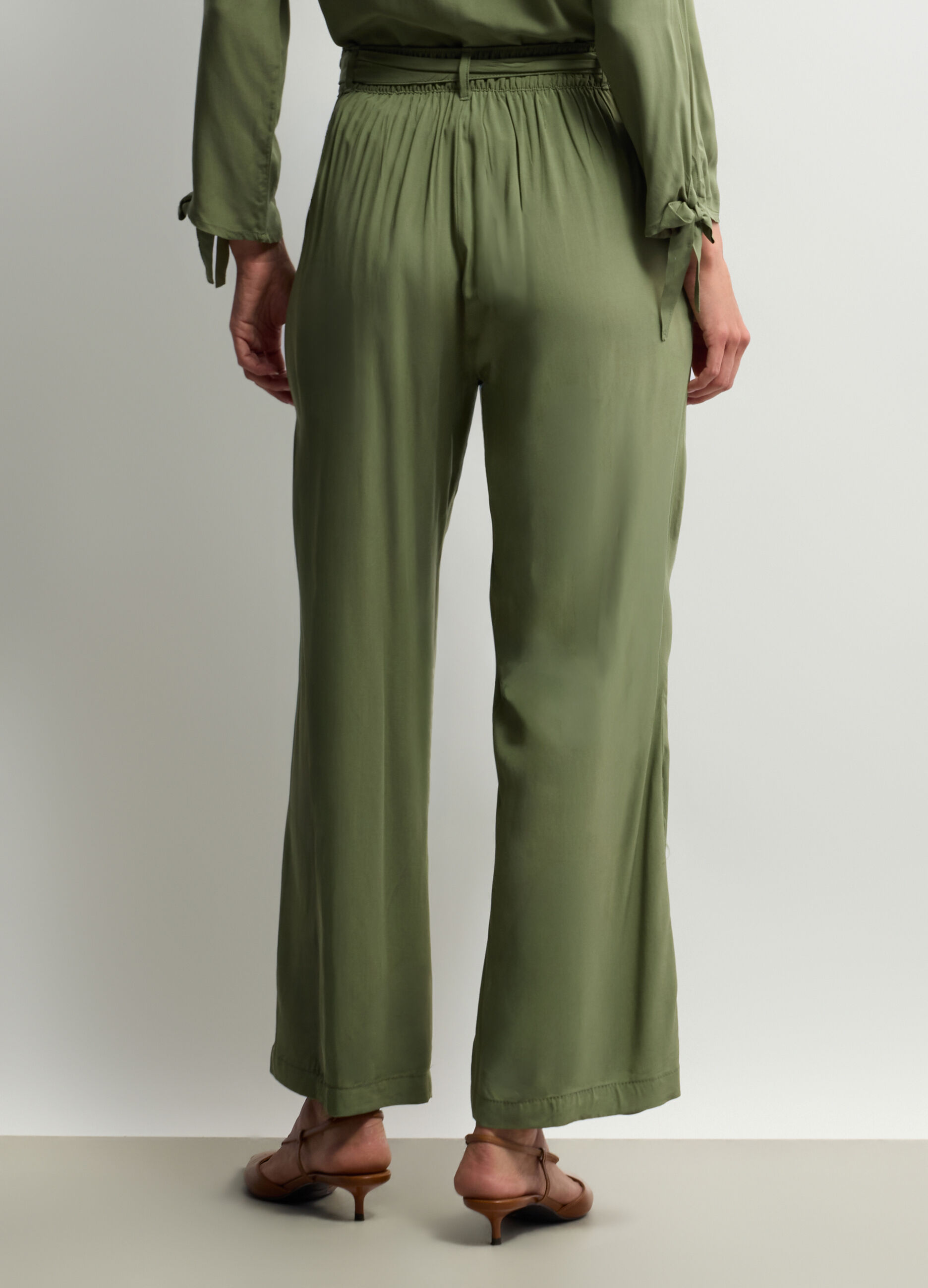 Pantaloni Wide Leg in pura viscosa donna_2