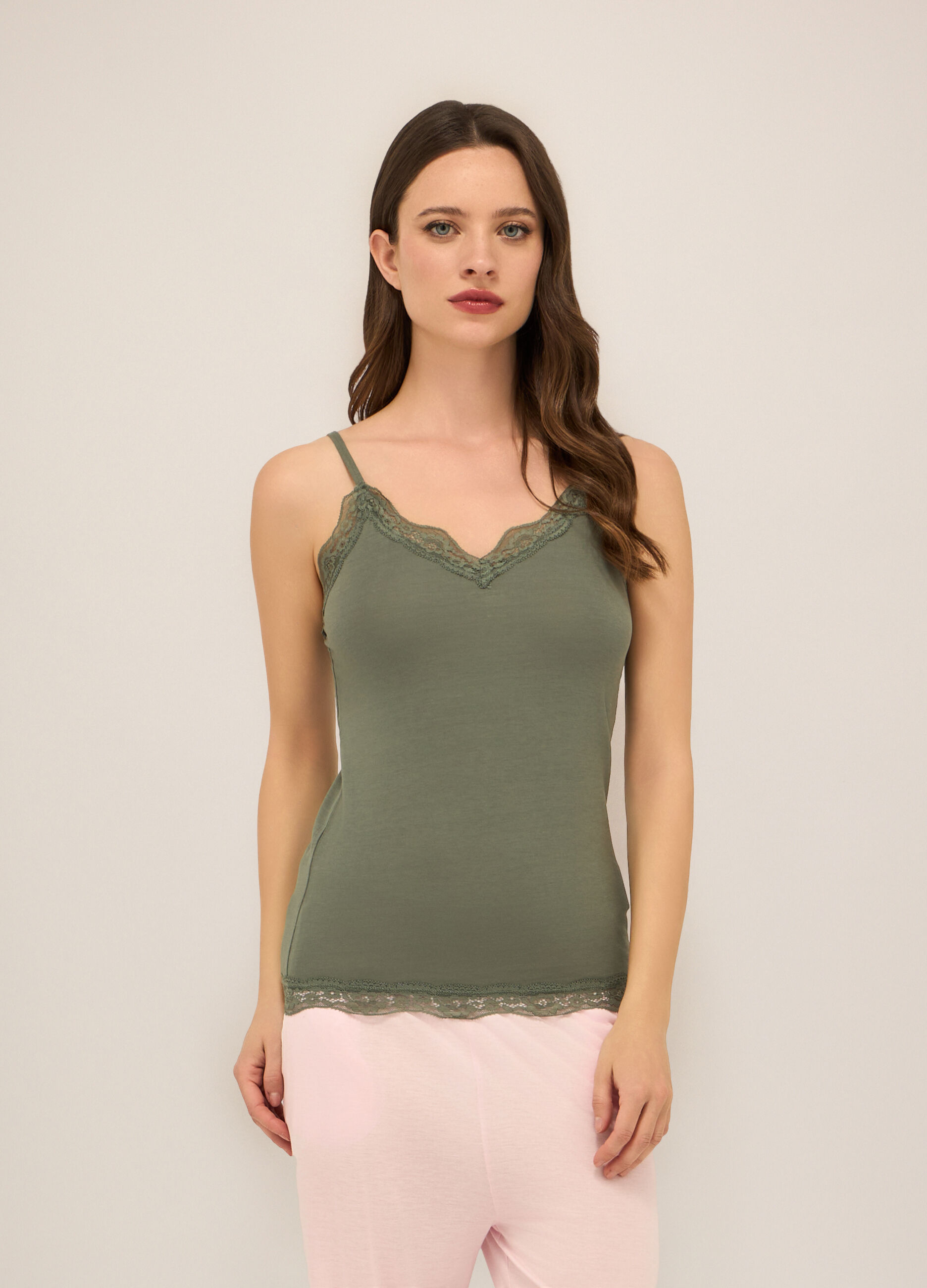Canotta in jersey di viscosa stretch donna_0