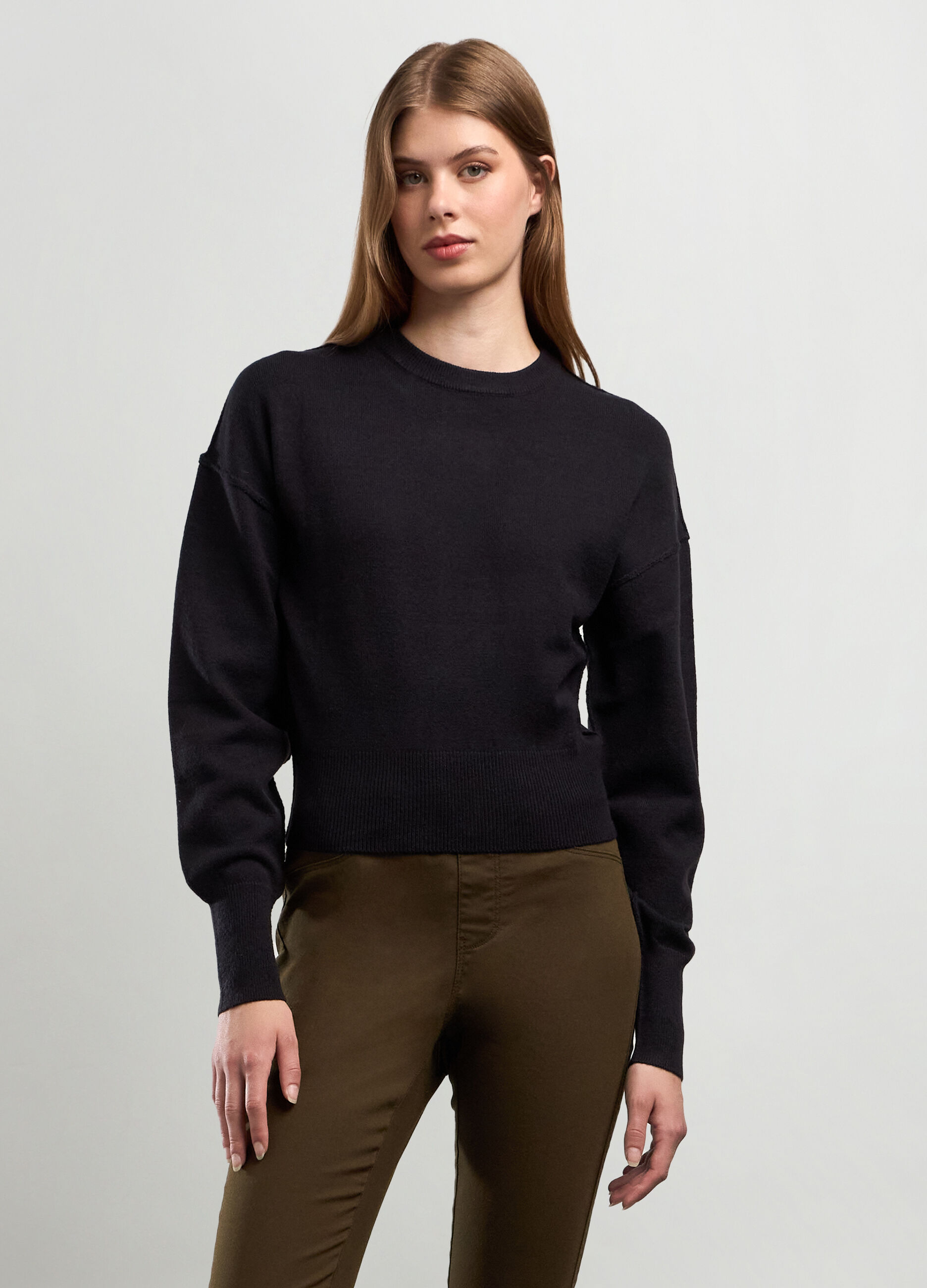 Tricot con maniche a palloncino donna_0