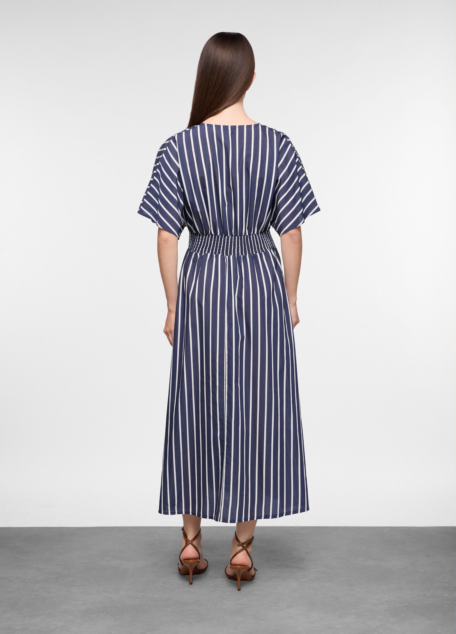 Abito lungo Fit slim a righe donna_1