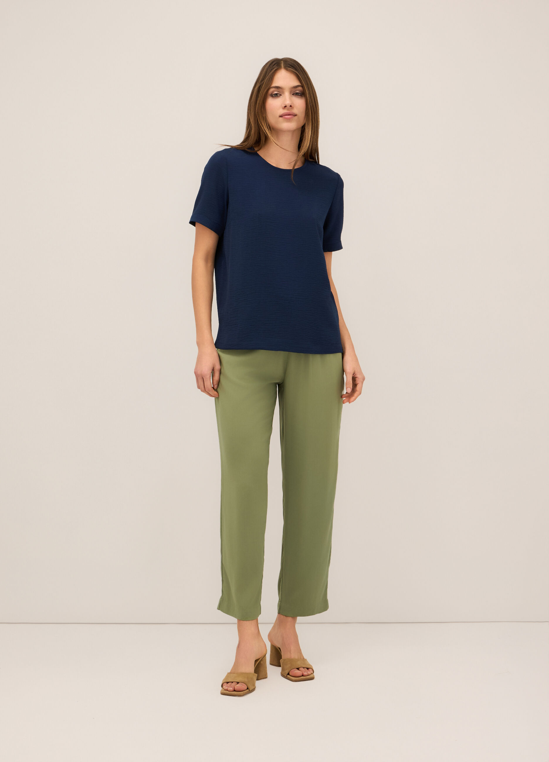 Jogger in pura viscosa donna_0
