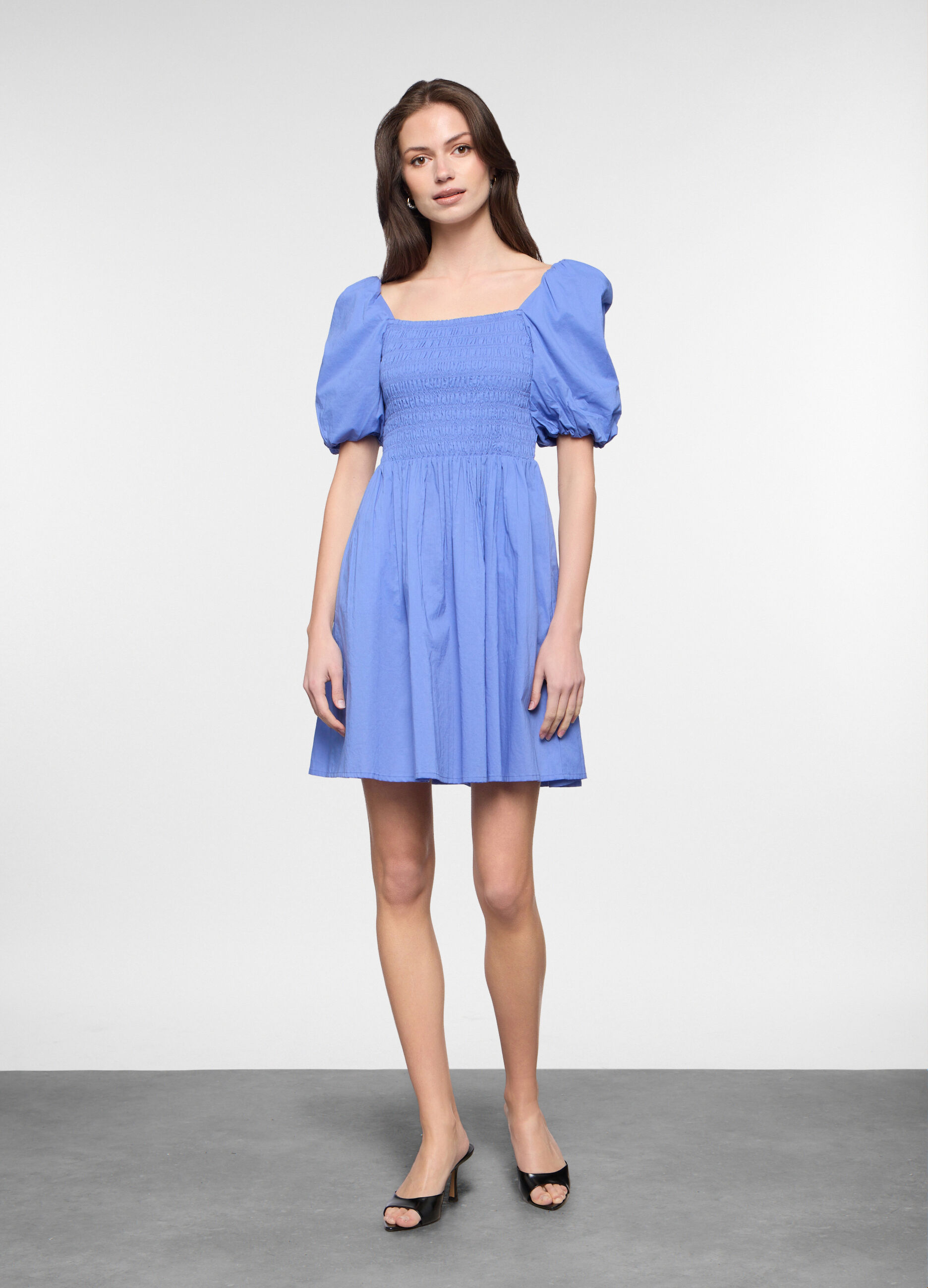 Abito corto in puro cotone donna_0