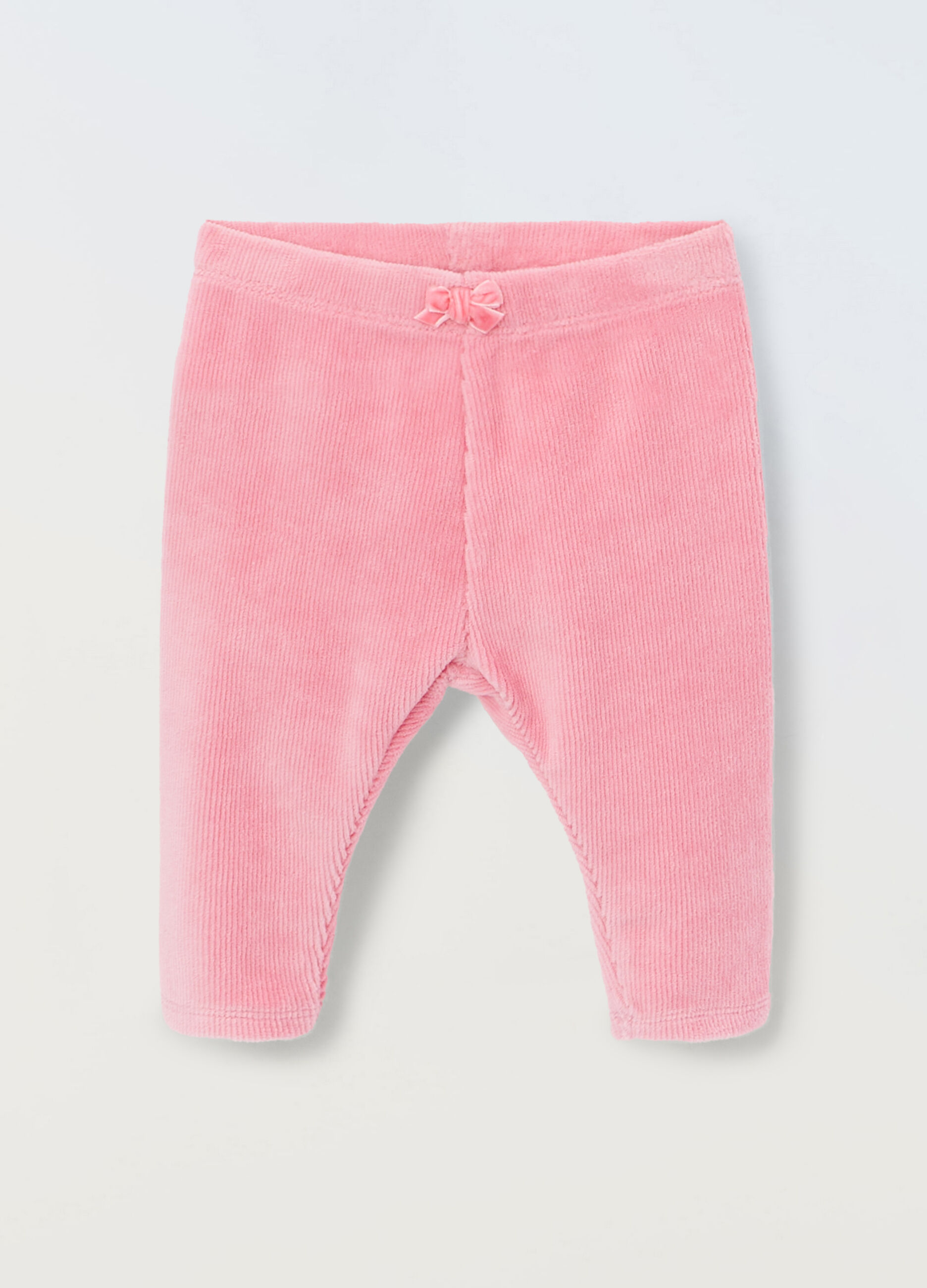 Leggings in velours a costine neonata_0