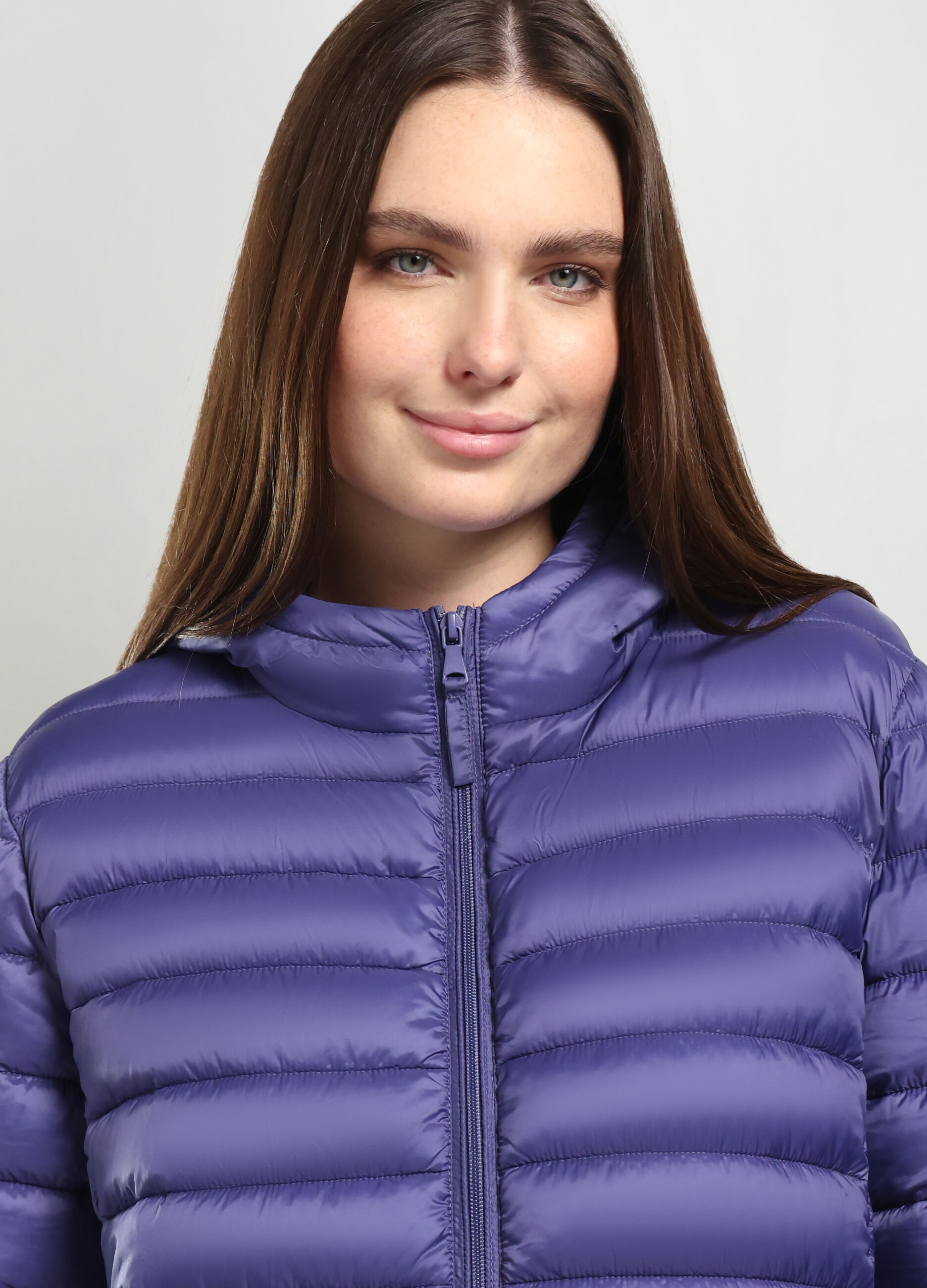 Giubbino imbottito con cappuccio donna curvy_2