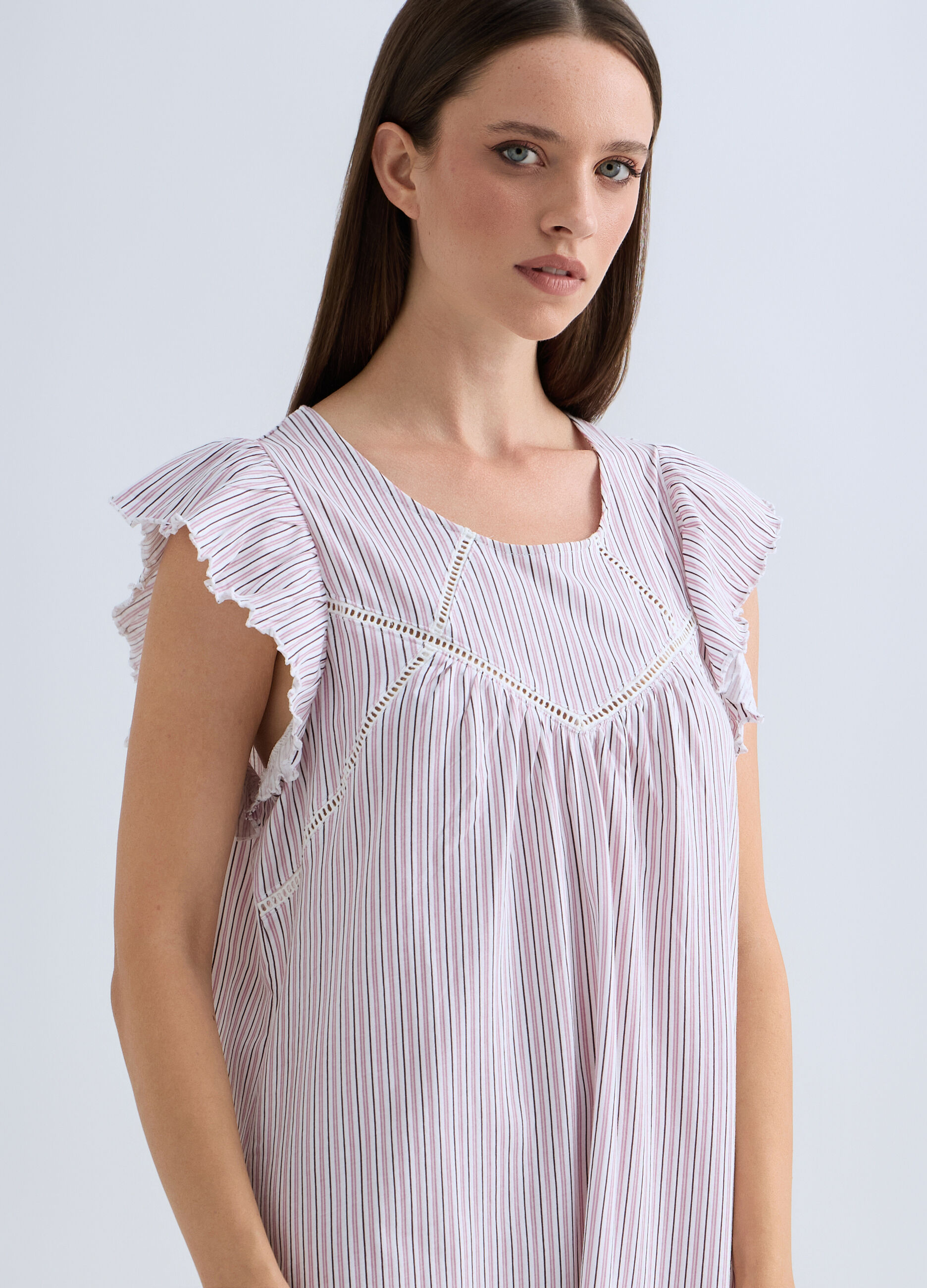 Camicia da notte in jersey di puro cotone donna_2