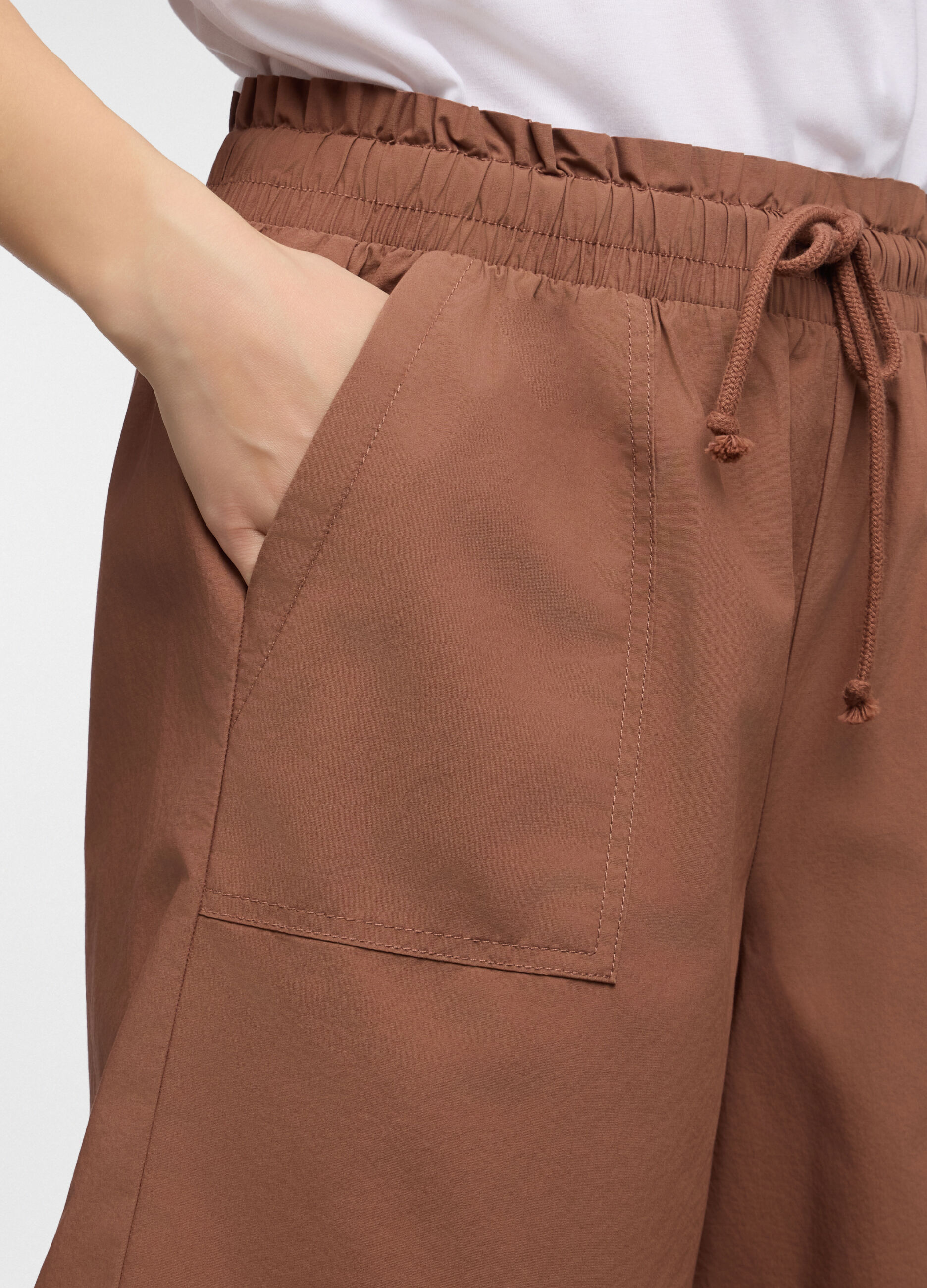 Bermuda regular fit in popeline di puro cotone donna_2