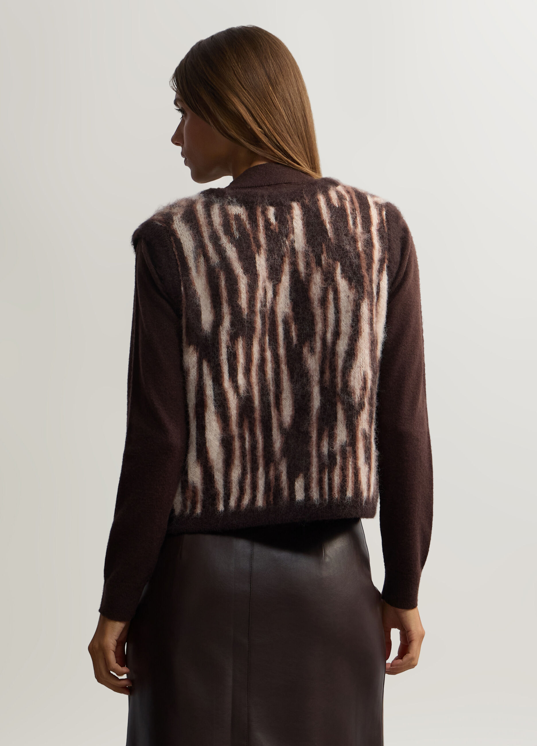Gilet con scollo a V Fit Over donna_1