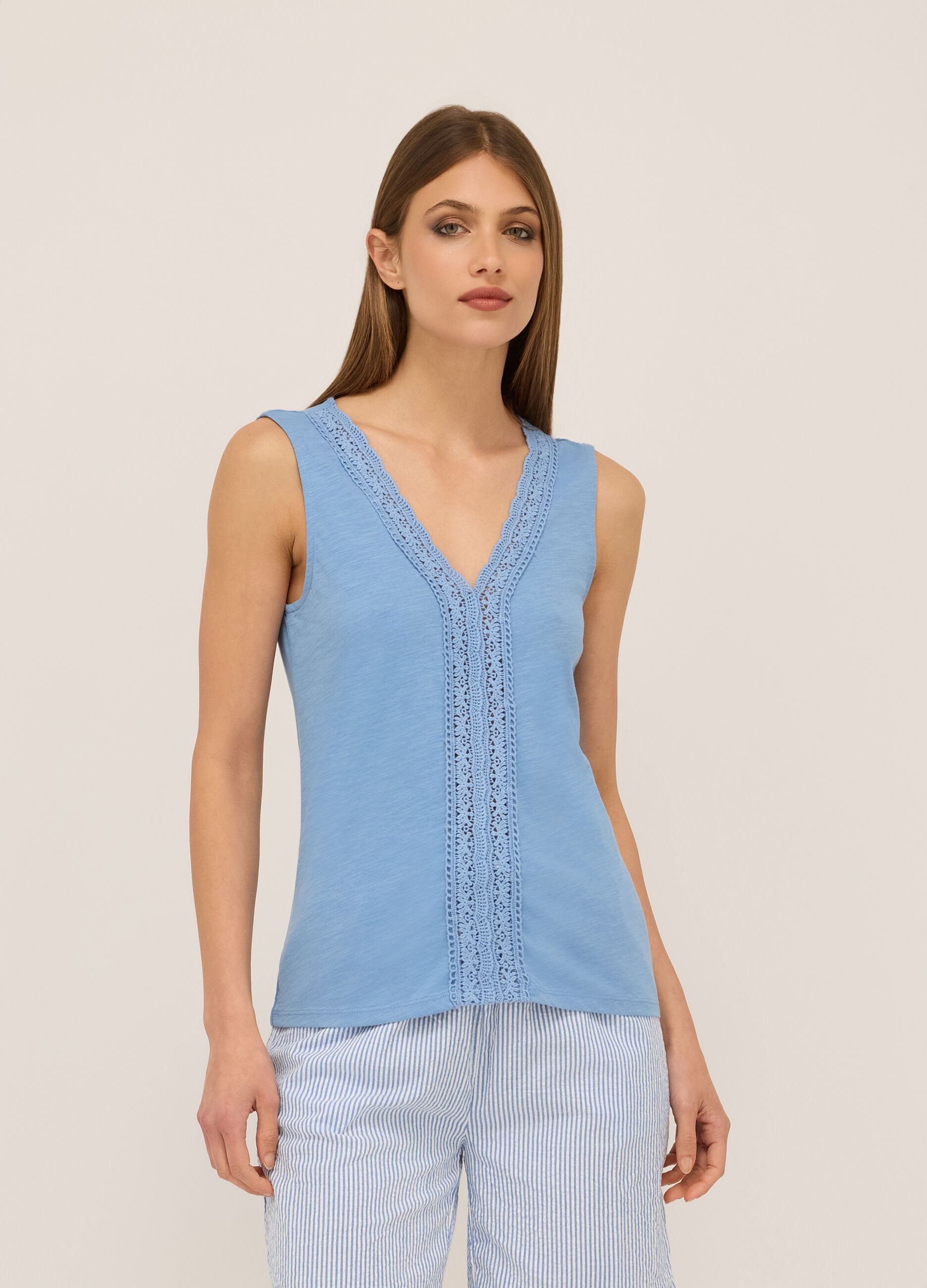 Canotta in jersey di puro cotone donna_0